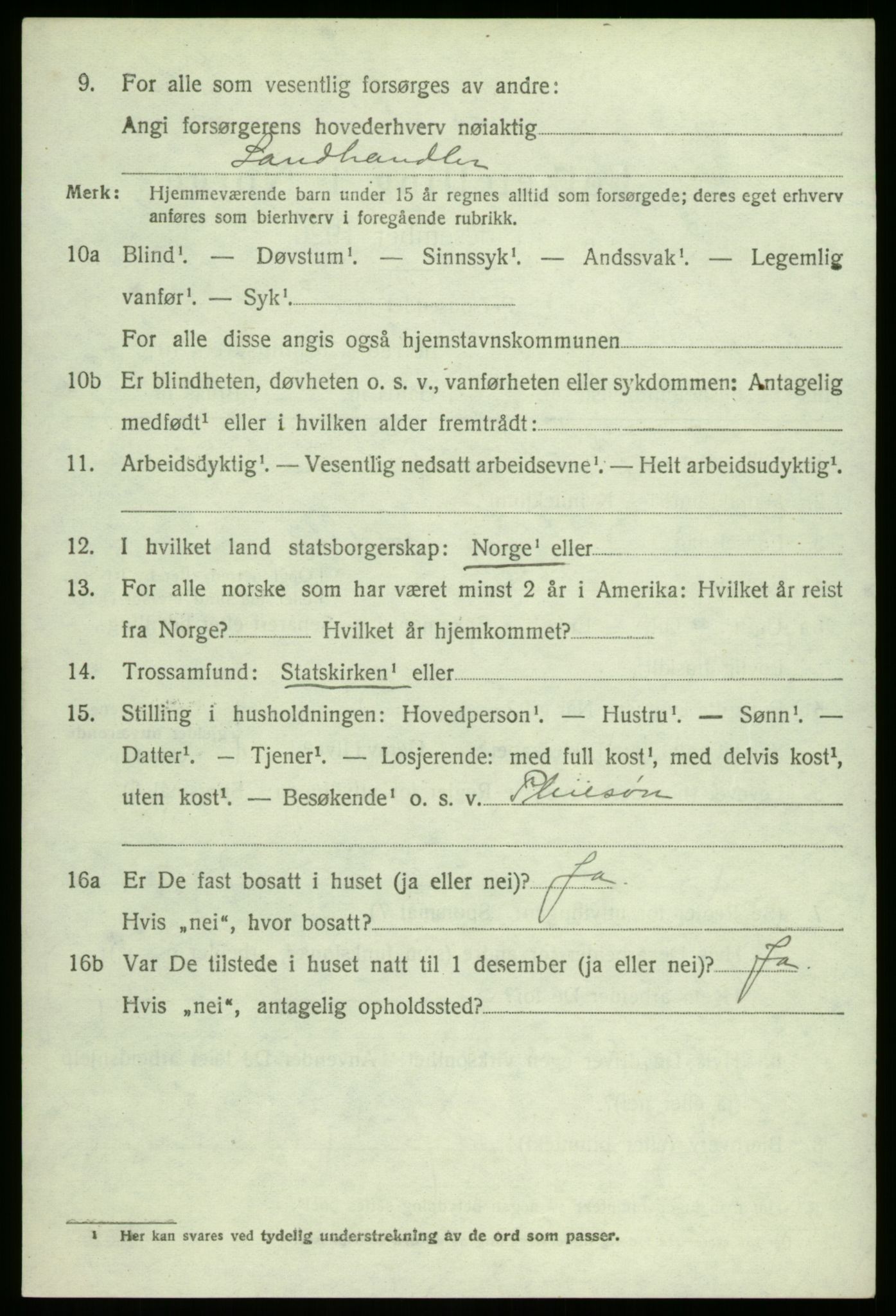 SAO, 1920 census for Varteig, 1920, p. 1944