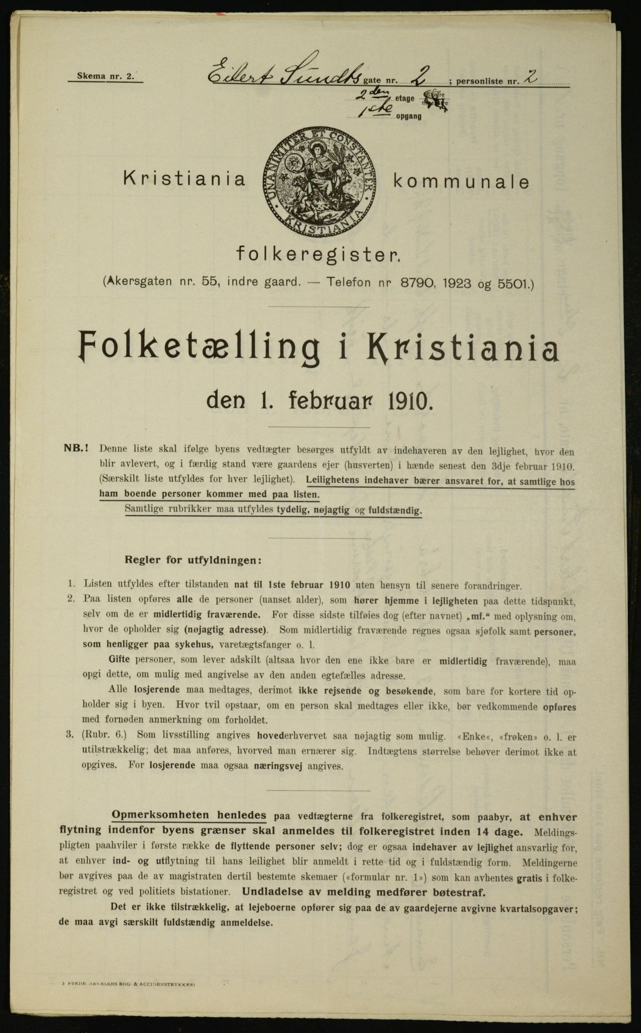 OBA, Municipal Census 1910 for Kristiania, 1910, p. 17809