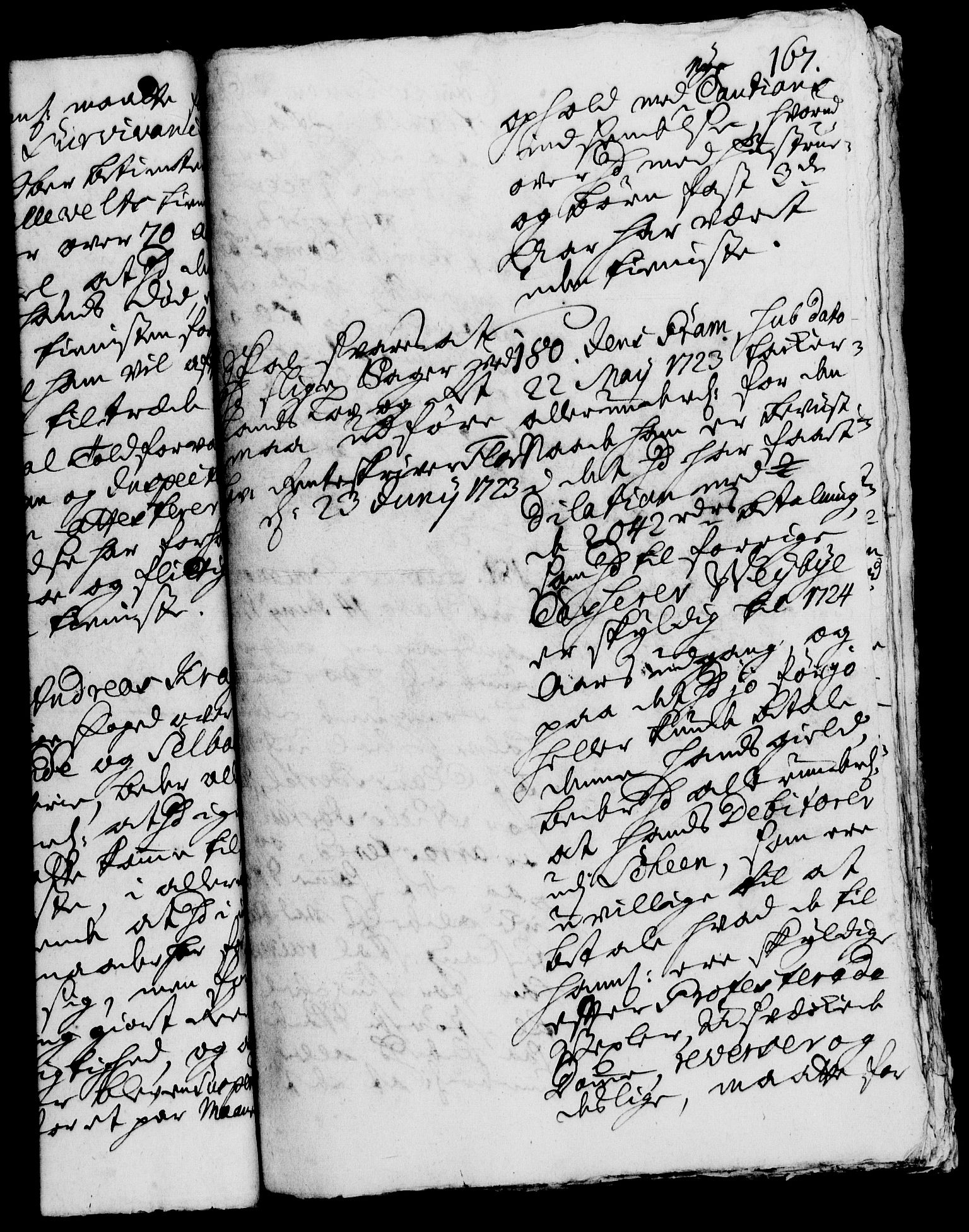 Rentekammeret, Kammerkanselliet, RA/EA-3111/G/Gh/Gha/L0006: Norsk ekstraktmemorialprotokoll (merket RK 53.51), 1723-1724, p. 167