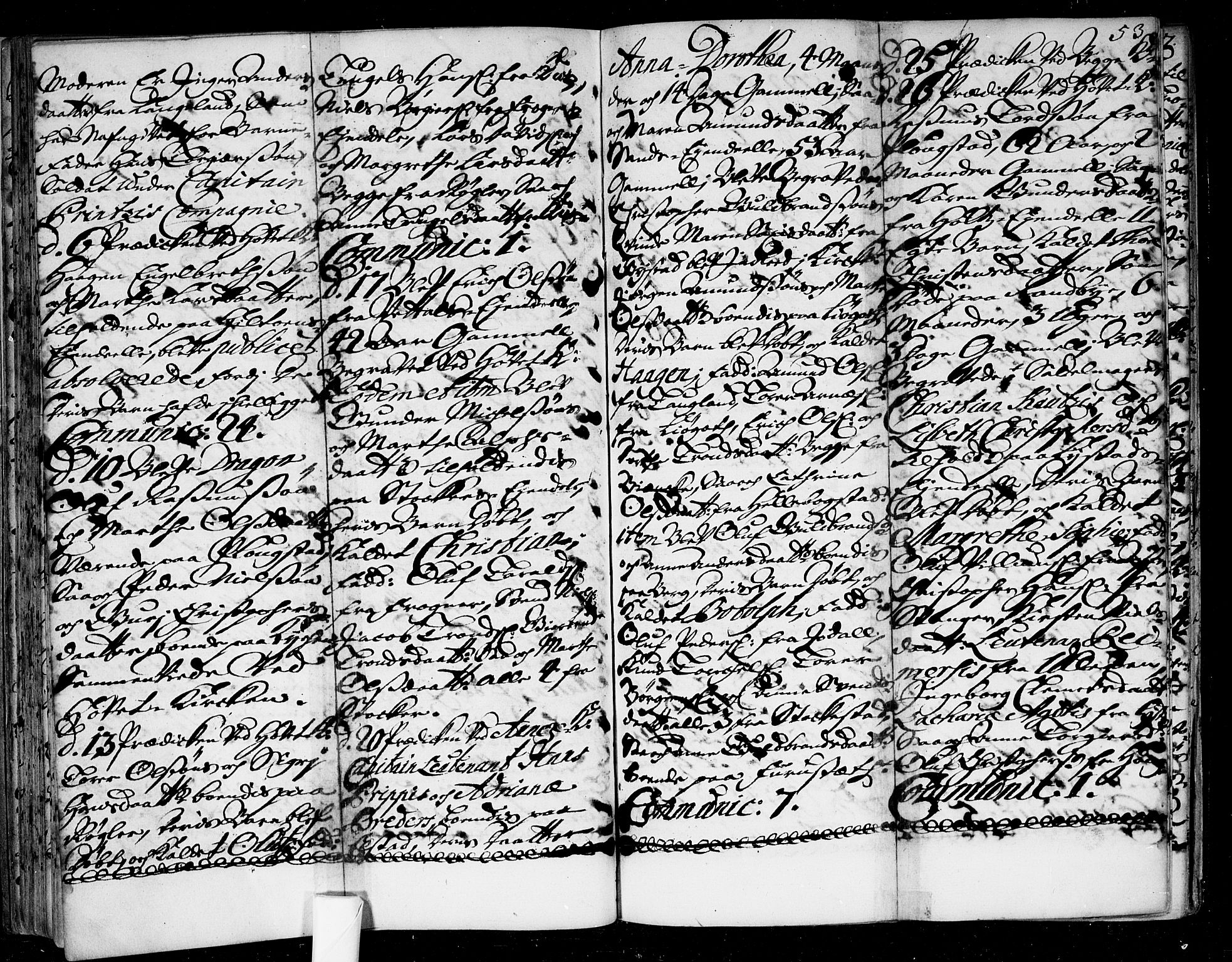 Ullensaker prestekontor Kirkebøker, AV/SAO-A-10236a/F/Fa/L0004: Parish register (official) no. I 4, 1721-1723, p. 53