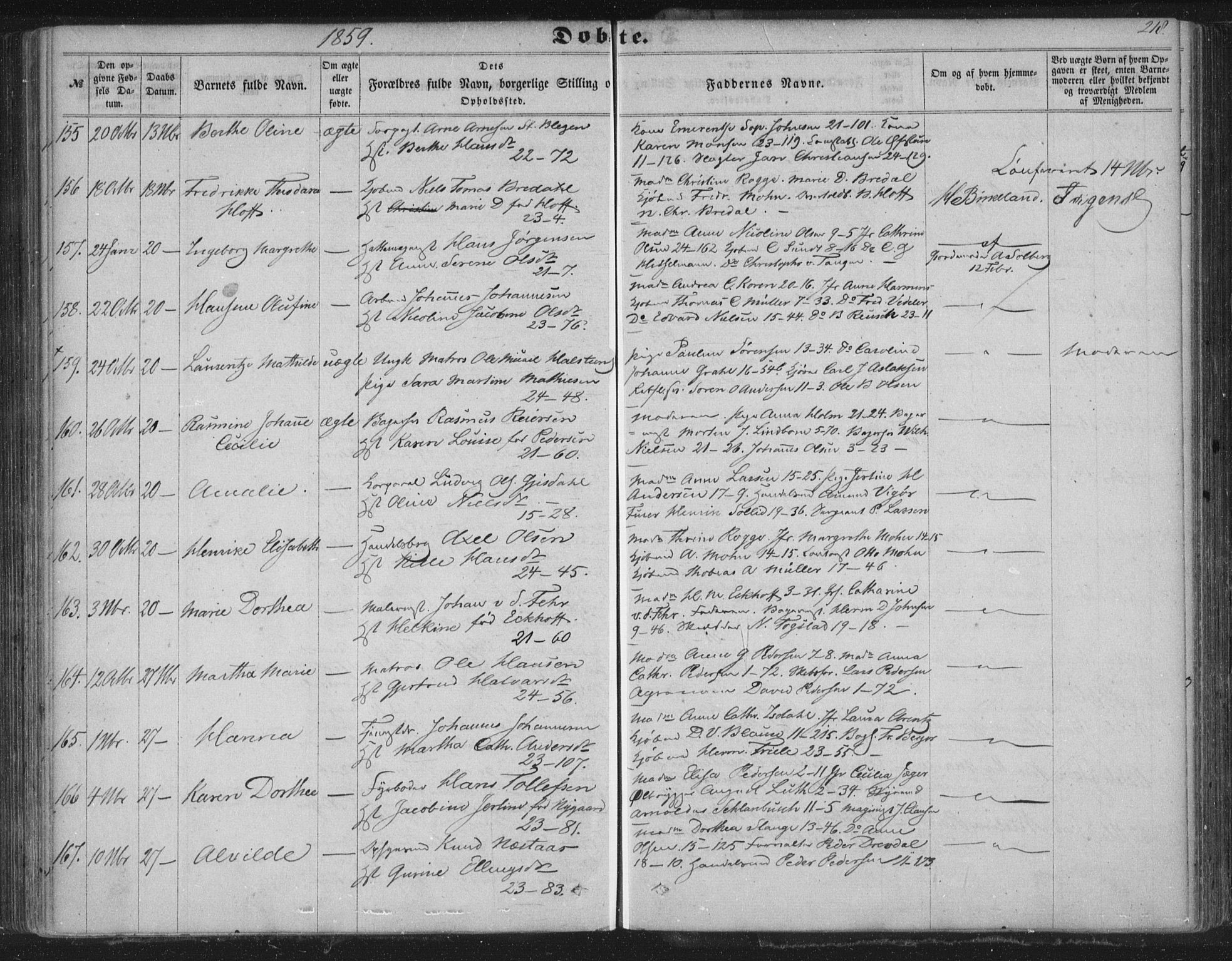Korskirken sokneprestembete, SAB/A-76101/H/Haa/L0018: Parish register (official) no. B 4, 1857-1866, p. 218