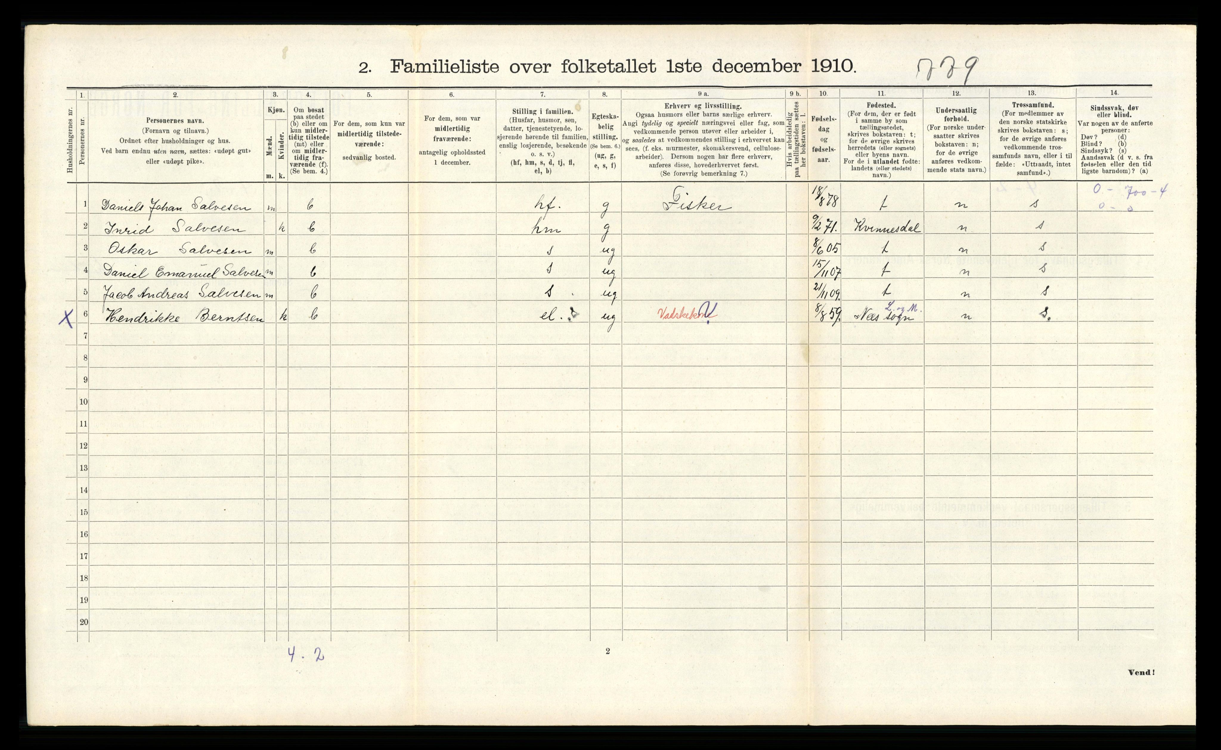 RA, 1910 census for Flekkefjord, 1910, p. 517