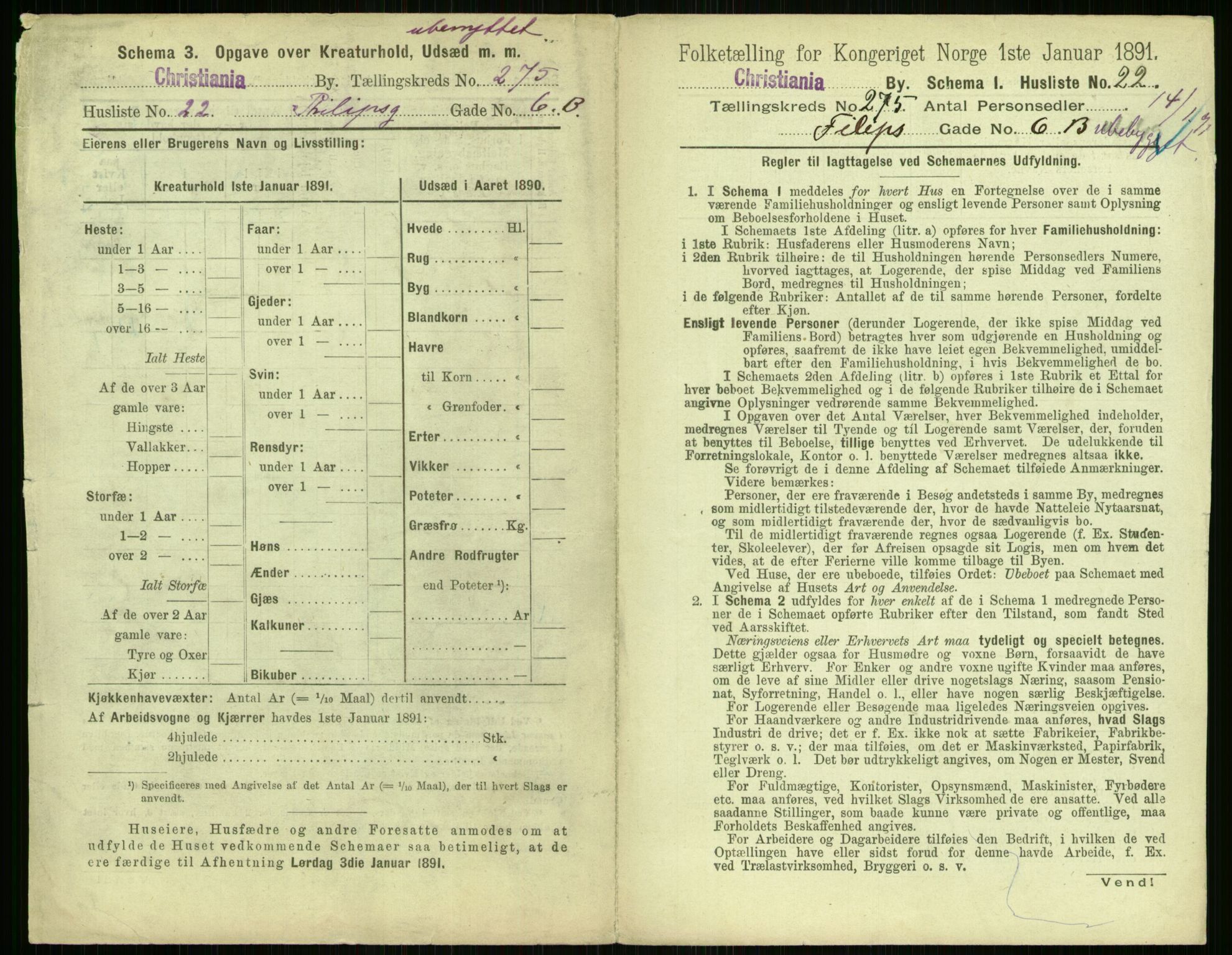 RA, 1891 census for 0301 Kristiania, 1891, p. 166935