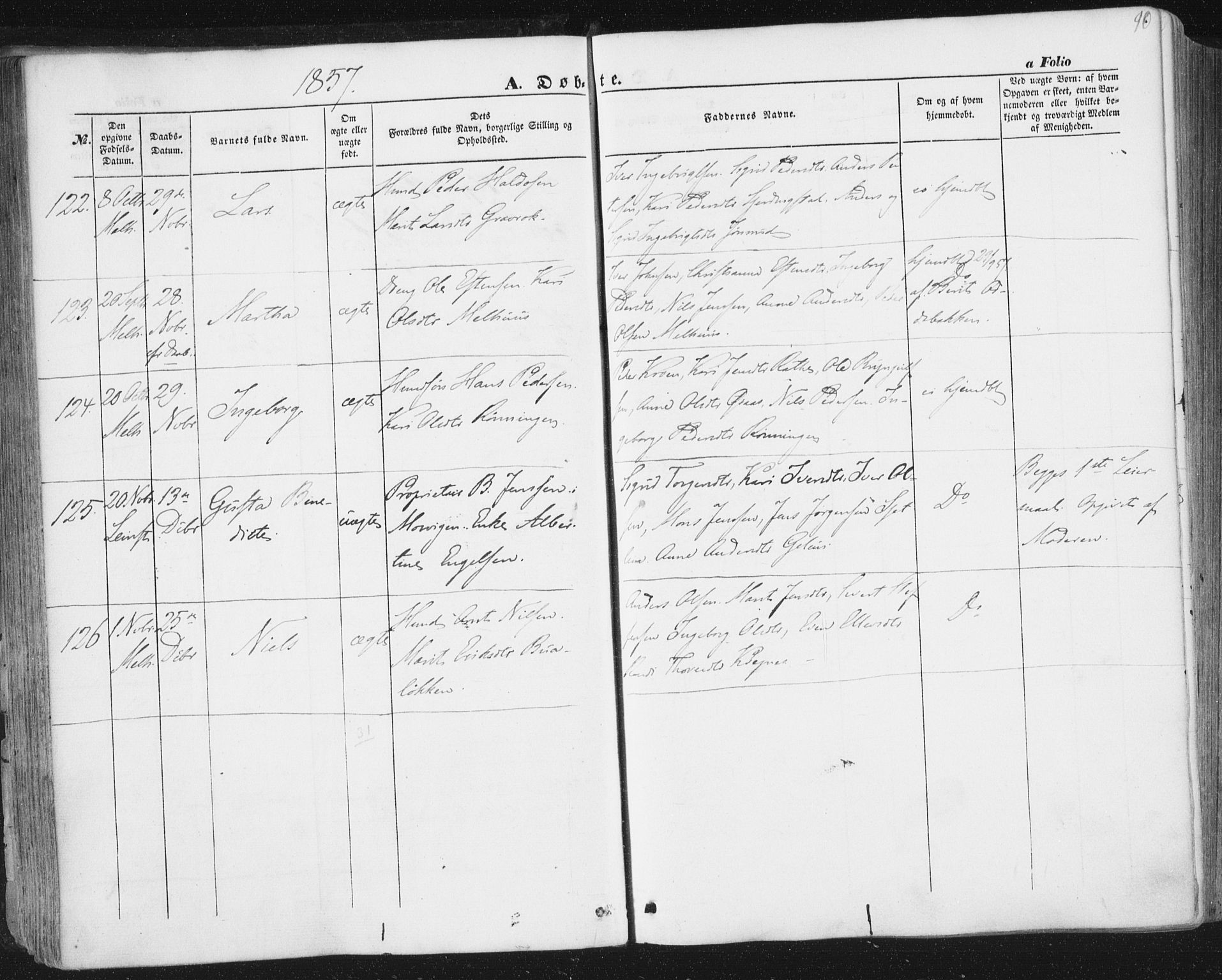 Ministerialprotokoller, klokkerbøker og fødselsregistre - Sør-Trøndelag, SAT/A-1456/691/L1076: Parish register (official) no. 691A08, 1852-1861, p. 90