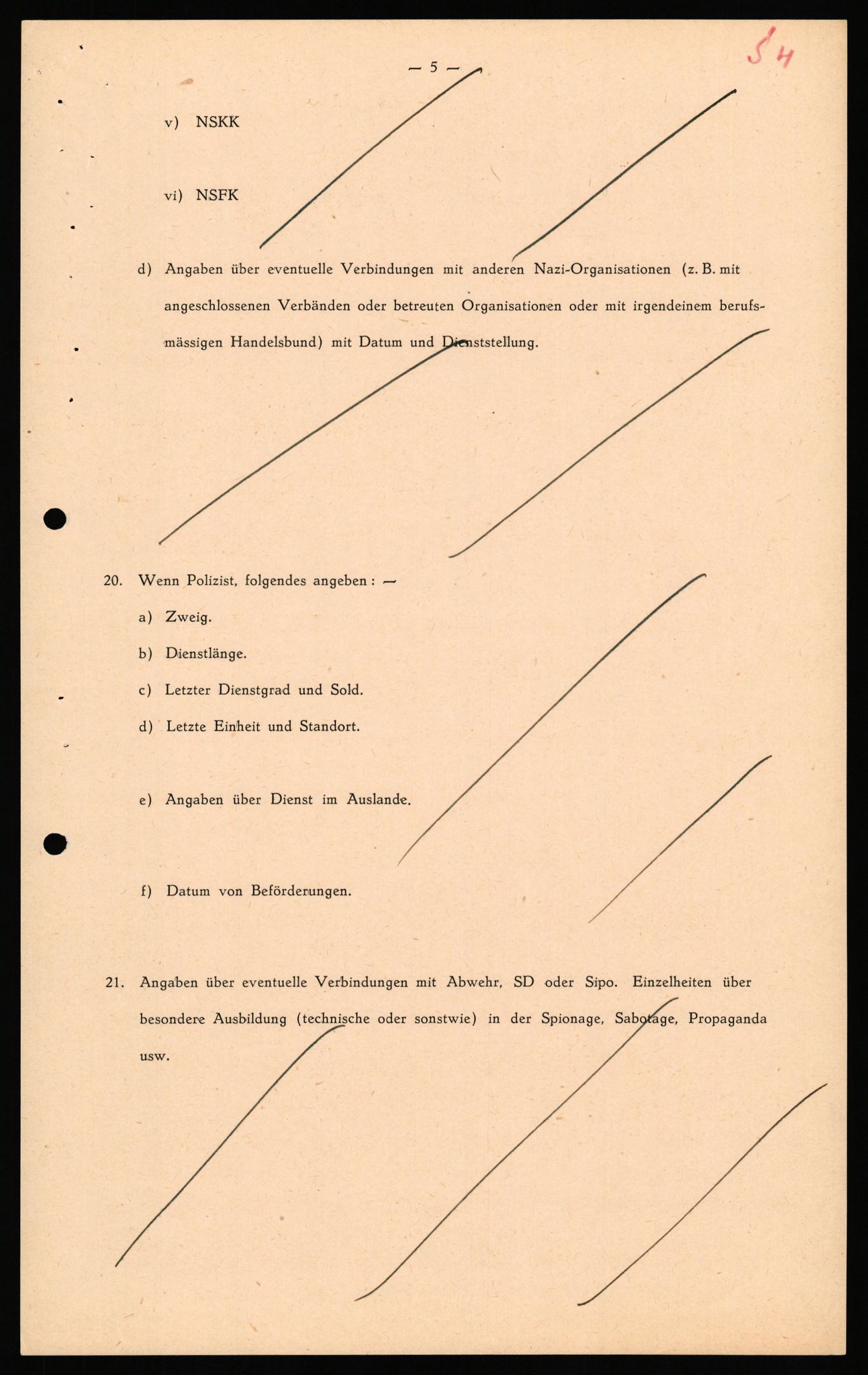 Forsvaret, Forsvarets overkommando II, AV/RA-RAFA-3915/D/Db/L0033: CI Questionaires. Tyske okkupasjonsstyrker i Norge. Tyskere., 1945-1946, p. 60