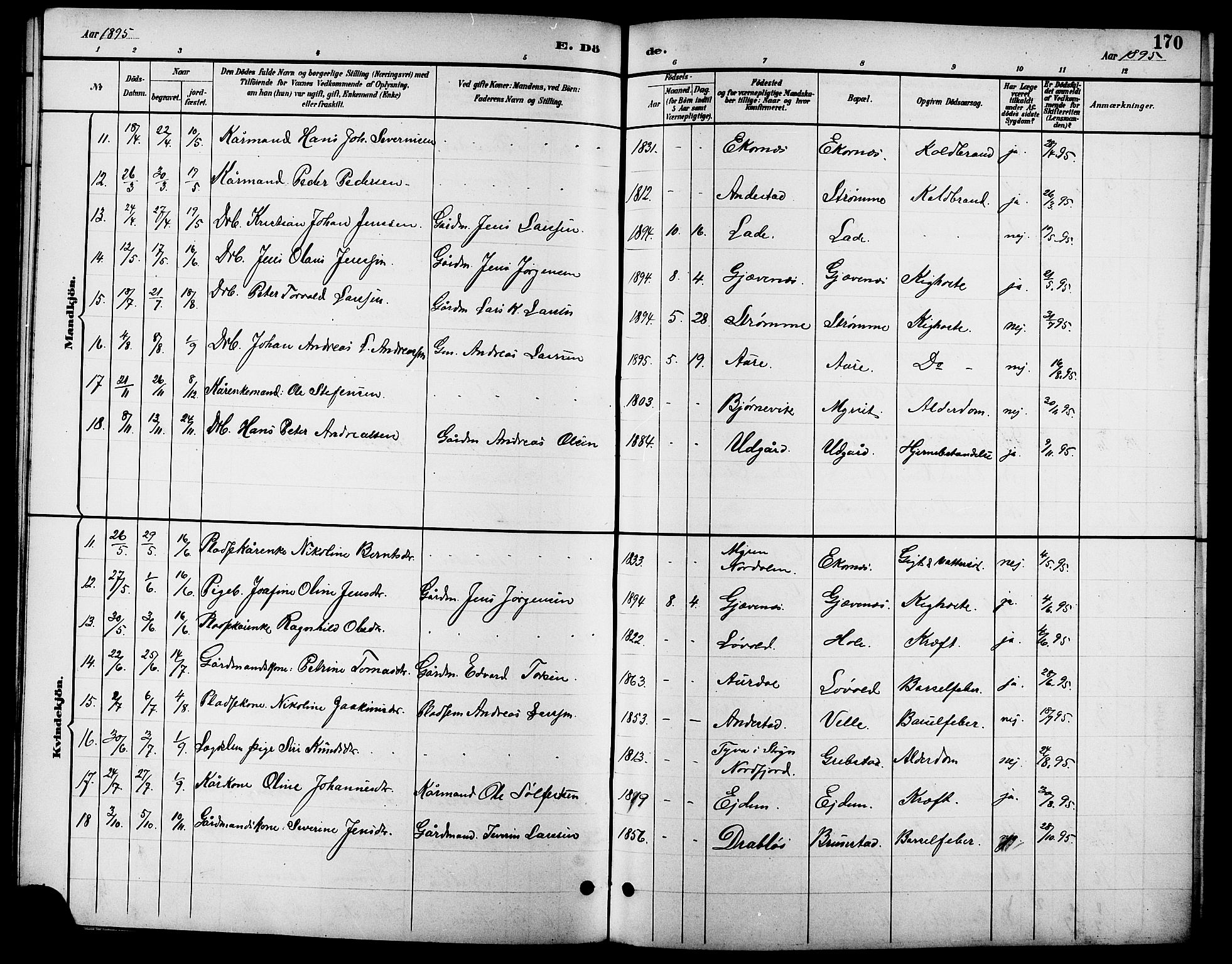 Ministerialprotokoller, klokkerbøker og fødselsregistre - Møre og Romsdal, AV/SAT-A-1454/523/L0340: Parish register (copy) no. 523C03, 1892-1902, p. 170