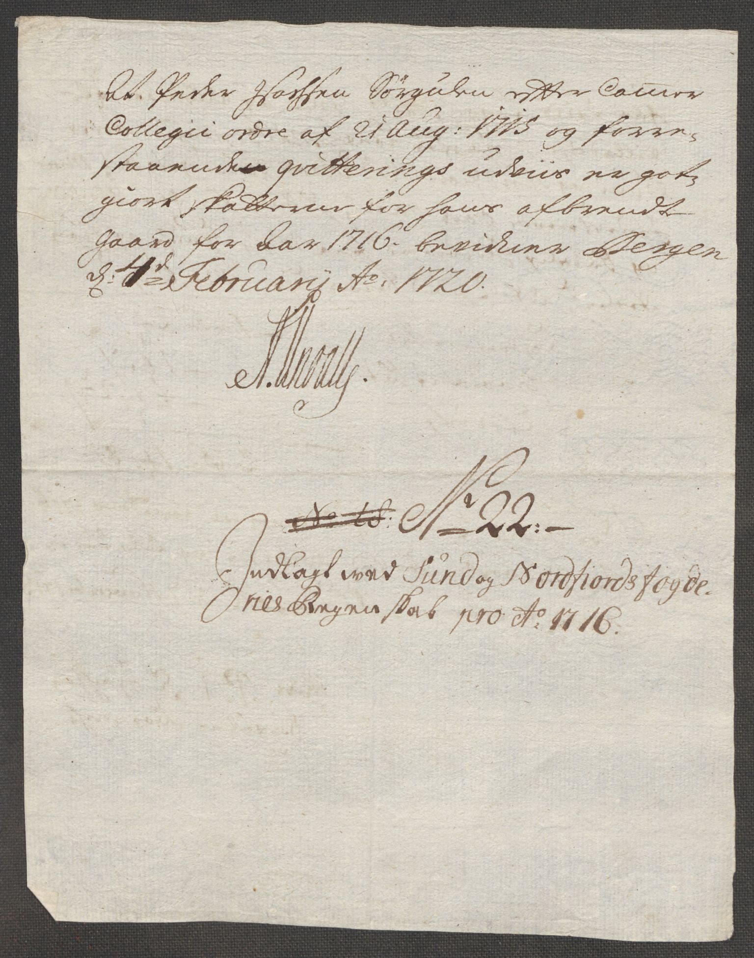 Rentekammeret inntil 1814, Reviderte regnskaper, Fogderegnskap, AV/RA-EA-4092/R53/L3440: Fogderegnskap Sunn- og Nordfjord, 1716, p. 164