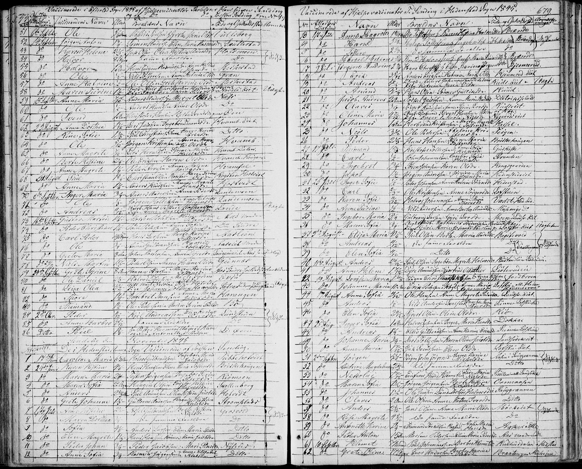 Sandsvær kirkebøker, AV/SAKO-A-244/F/Fa/L0005: Parish register (official) no. I 5, 1840-1856, p. 678-679