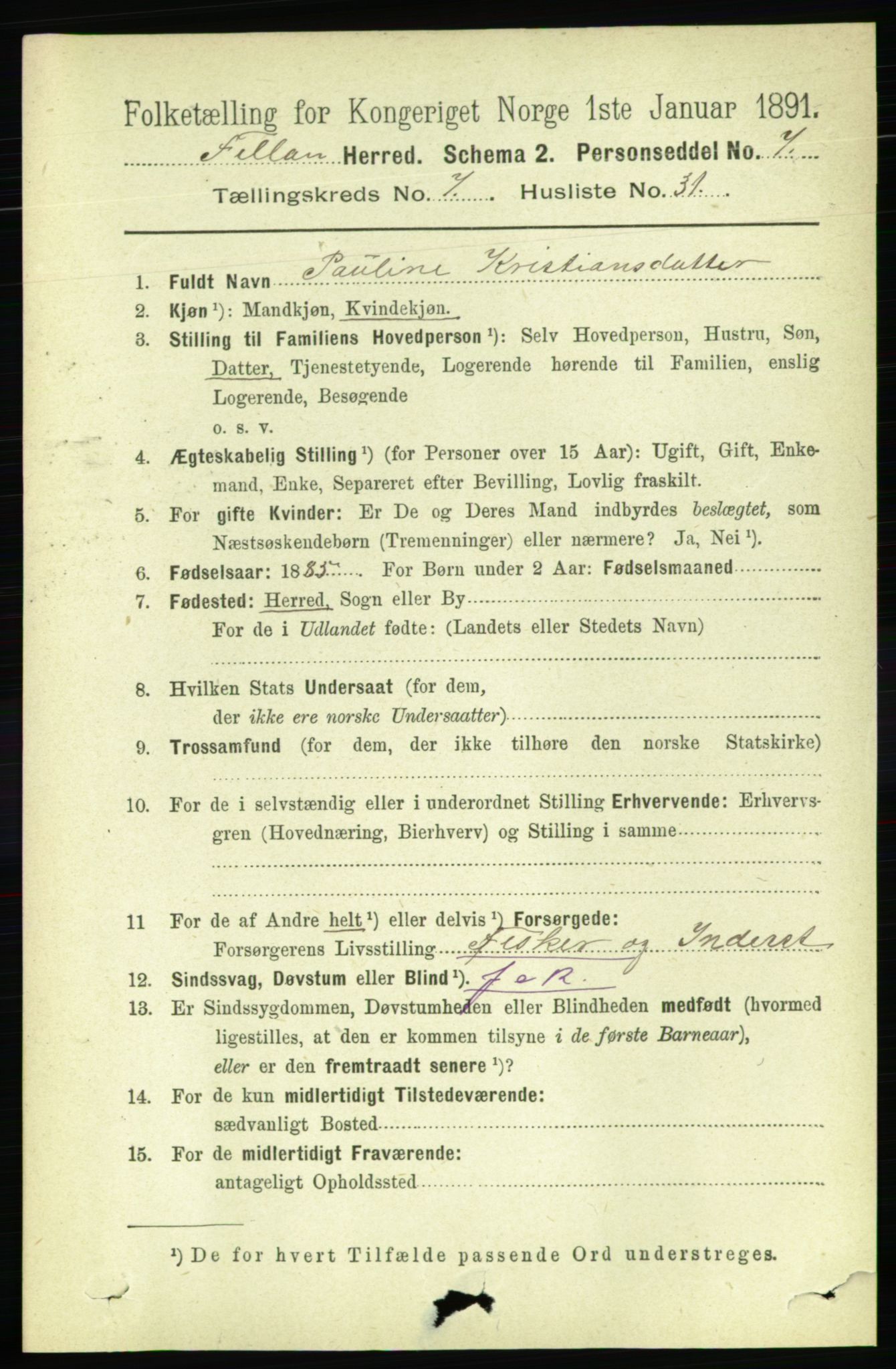 RA, 1891 census for 1616 Fillan, 1891, p. 1849