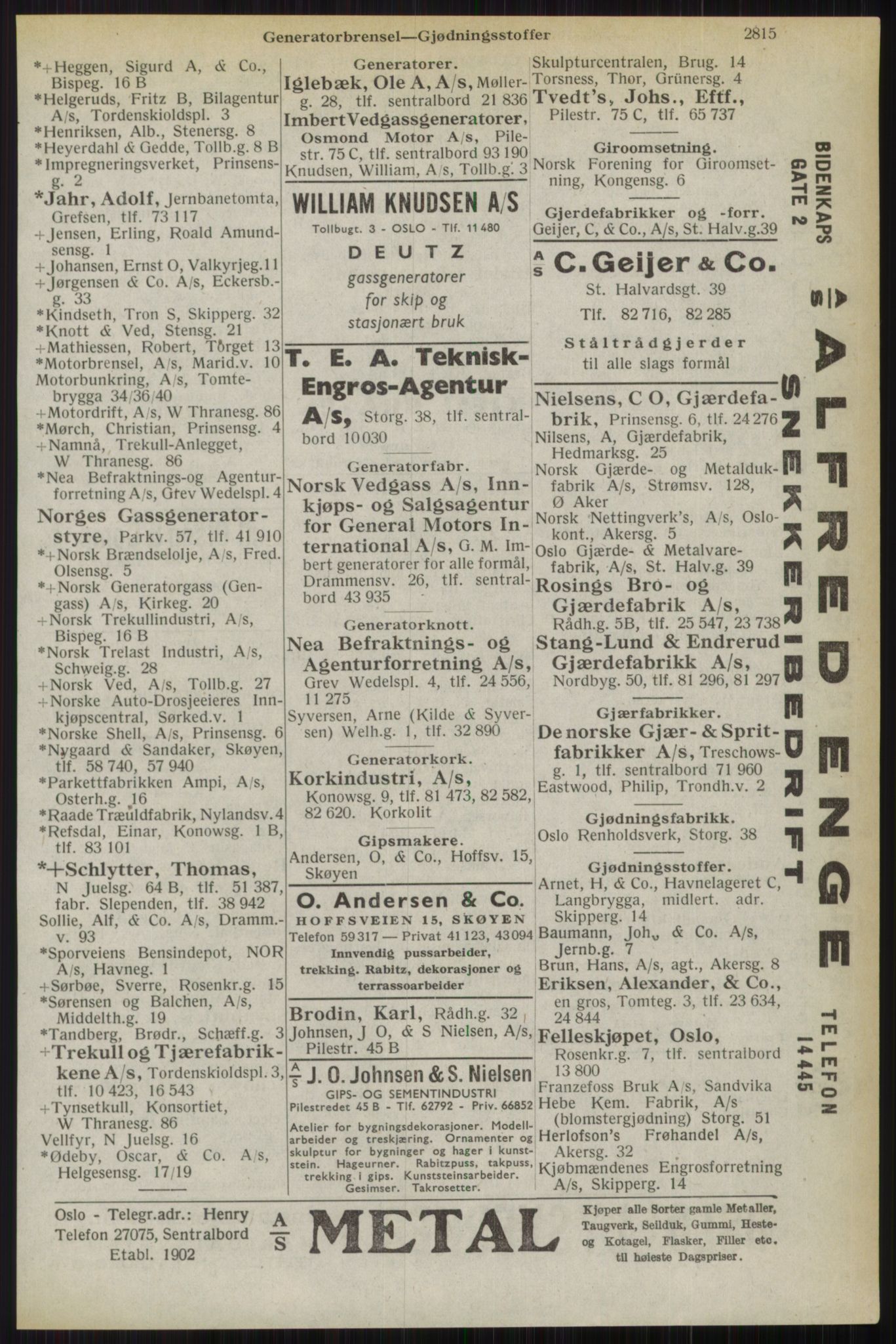 Kristiania/Oslo adressebok, PUBL/-, 1944, p. 2815