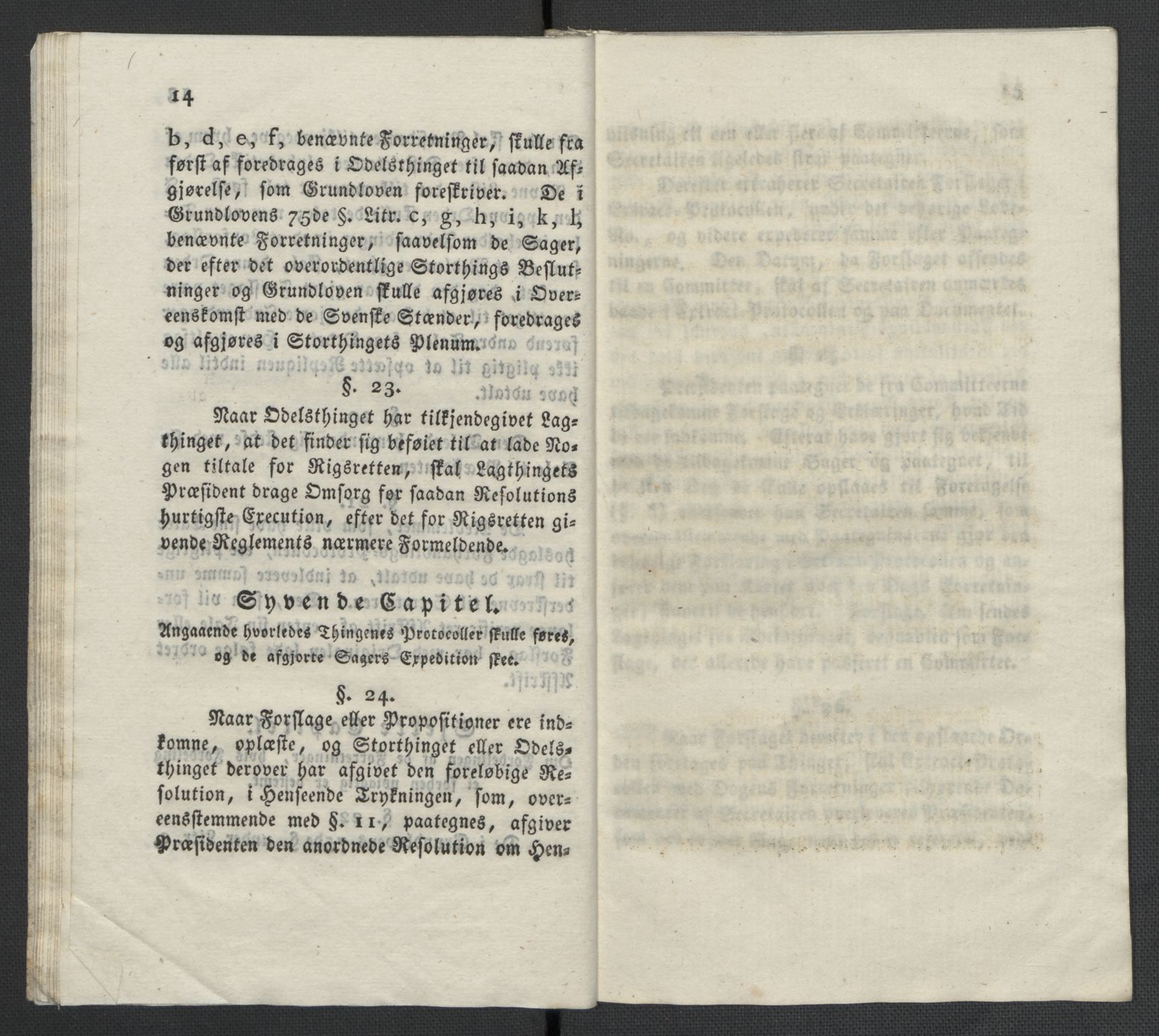 Christie, Wilhelm Frimann Koren, AV/RA-PA-0014/F/L0005: Christies dokumenter fra Stortinget, 1815-1816, p. 725