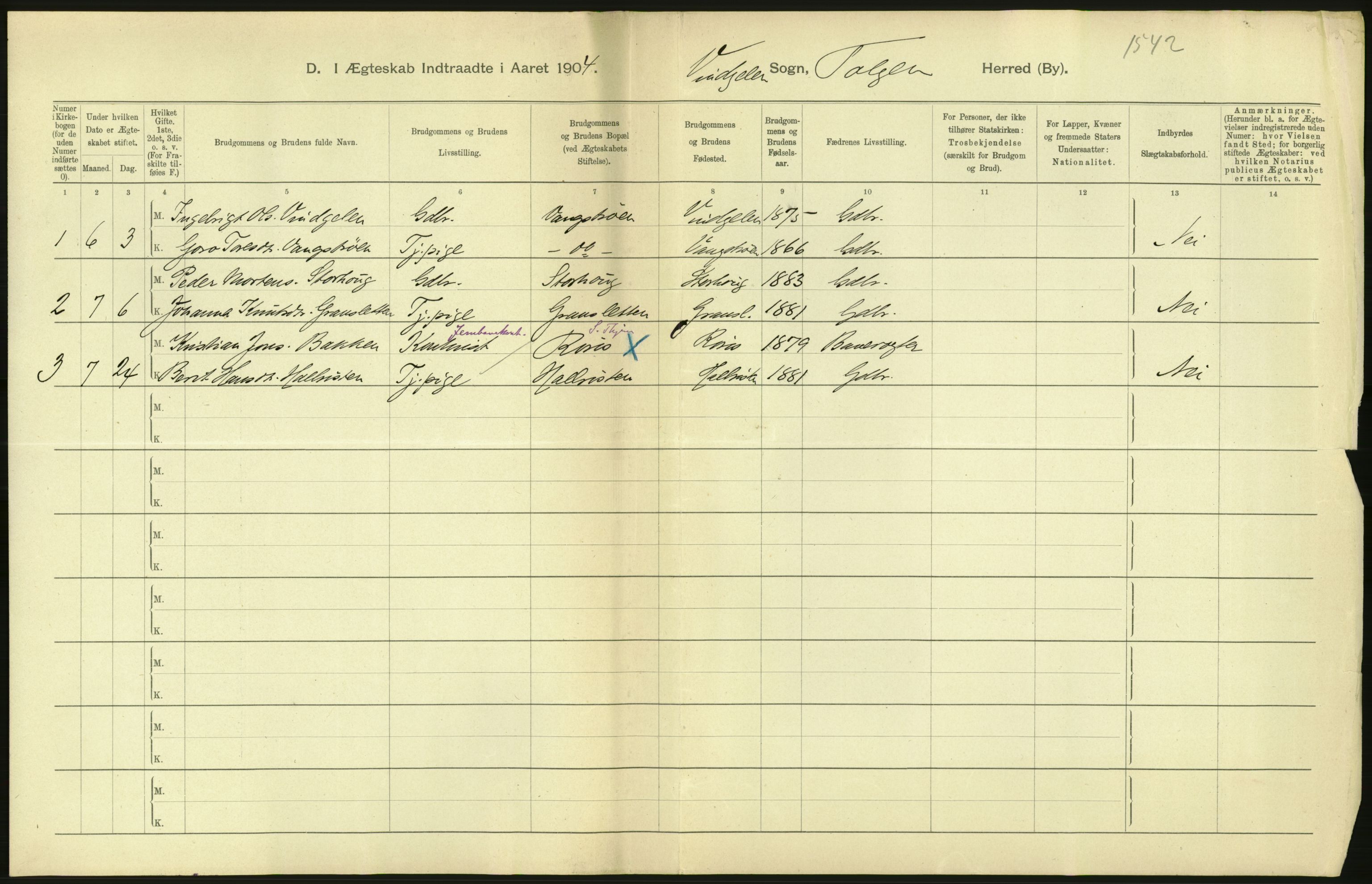 Statistisk sentralbyrå, Sosiodemografiske emner, Befolkning, AV/RA-S-2228/D/Df/Dfa/Dfab/L0005: Hedemarkens amt: Fødte, gifte, døde, 1904, p. 524