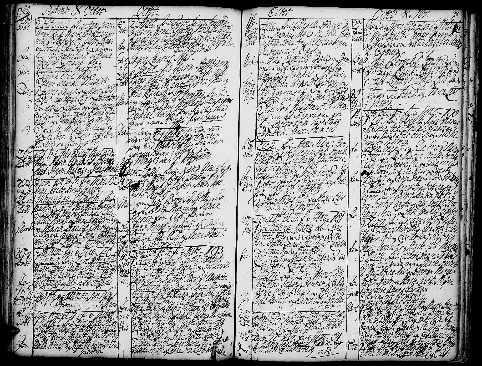 Vinger prestekontor, AV/SAH-PREST-024/H/Ha/Haa/L0002: Parish register (official) no. 2, 1730-1751, p. 98