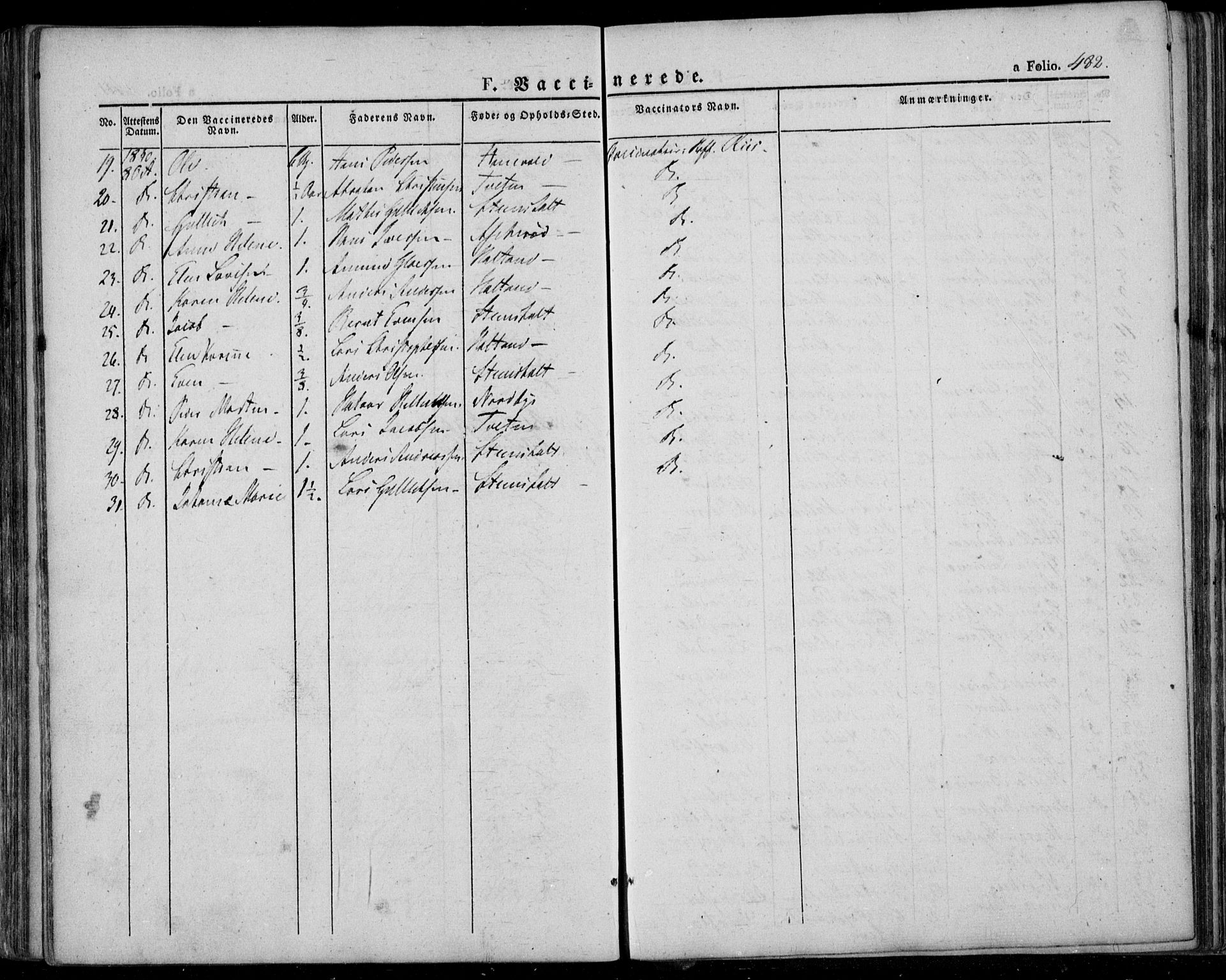 Lardal kirkebøker, SAKO/A-350/F/Fa/L0006: Parish register (official) no. I 6, 1835-1860, p. 482