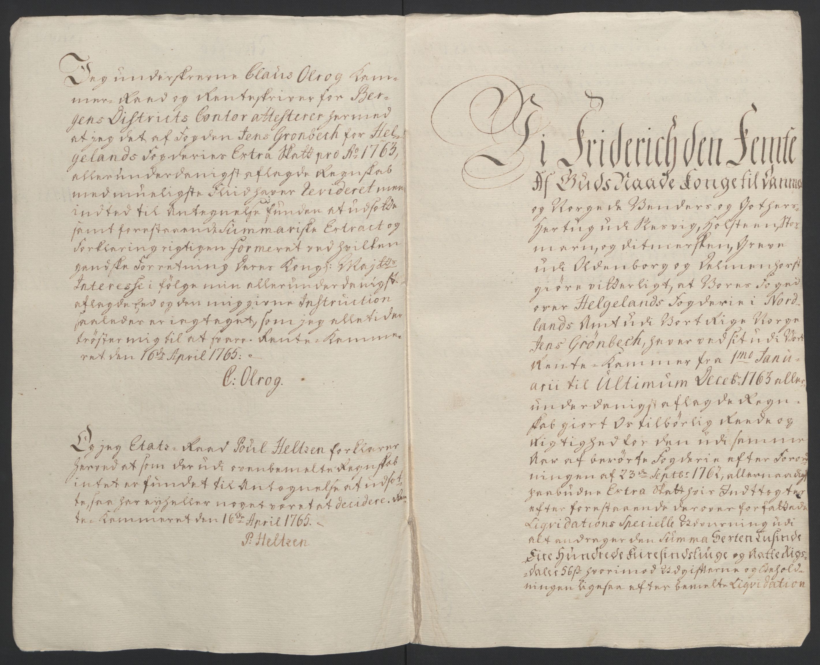 Rentekammeret inntil 1814, Reviderte regnskaper, Fogderegnskap, AV/RA-EA-4092/R65/L4573: Ekstraskatten Helgeland, 1762-1772, p. 23