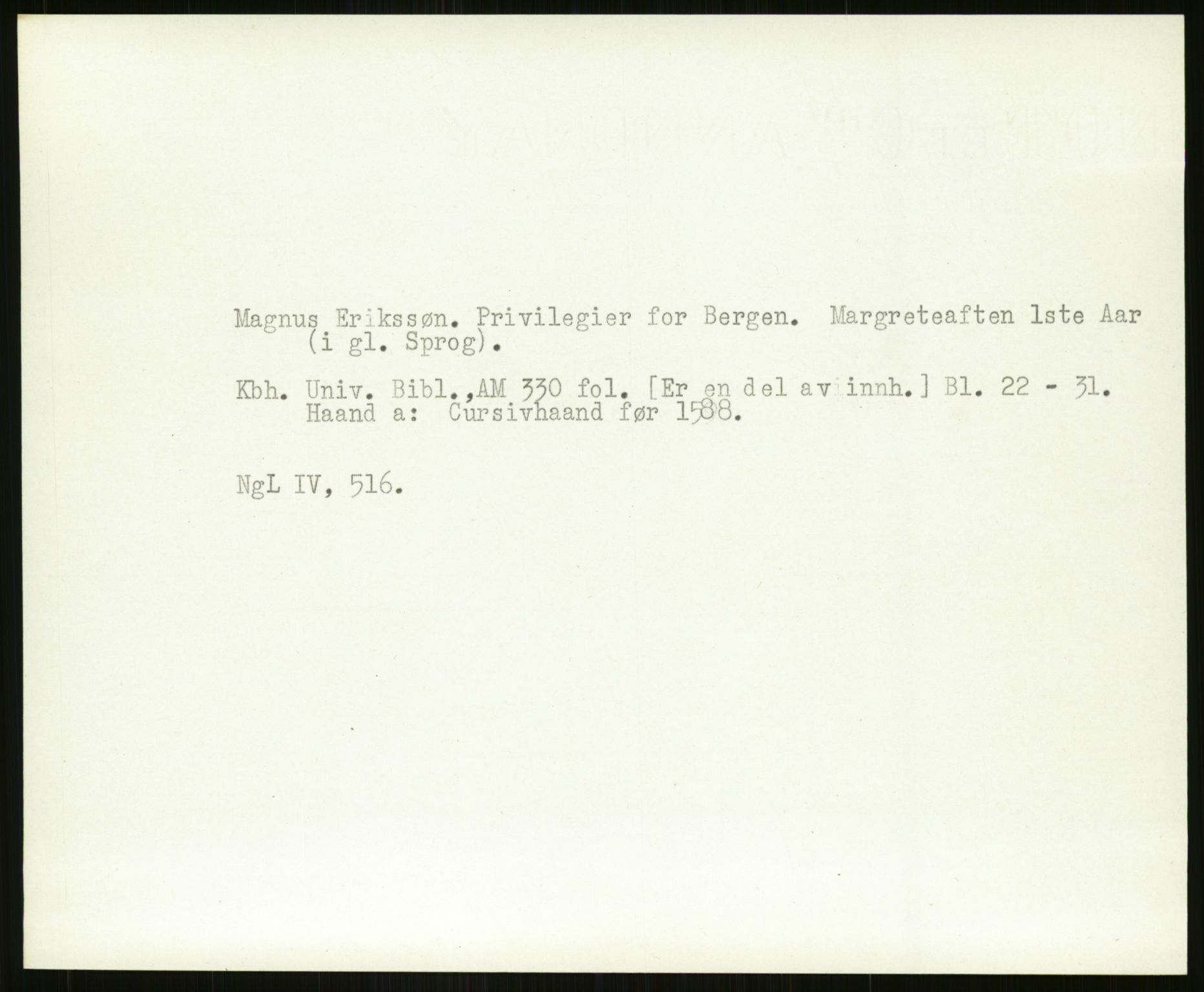 Norsk Historisk Kjeldeskrift-Institutt (NHKI), AV/RA-S-6117/G/Gc/L0029: Tematisk register til Gustav Storms håndskriftbeskrivelser i NgL bd. IV, 1315-1377, p. 243