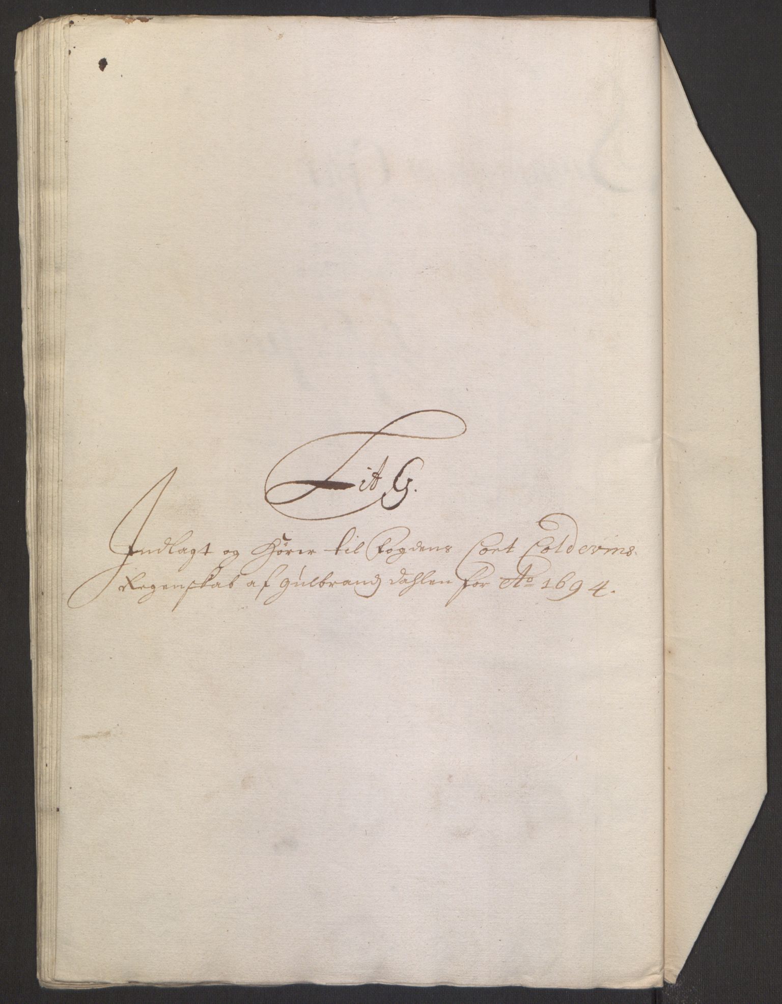 Rentekammeret inntil 1814, Reviderte regnskaper, Fogderegnskap, RA/EA-4092/R17/L1168: Fogderegnskap Gudbrandsdal, 1694, p. 333