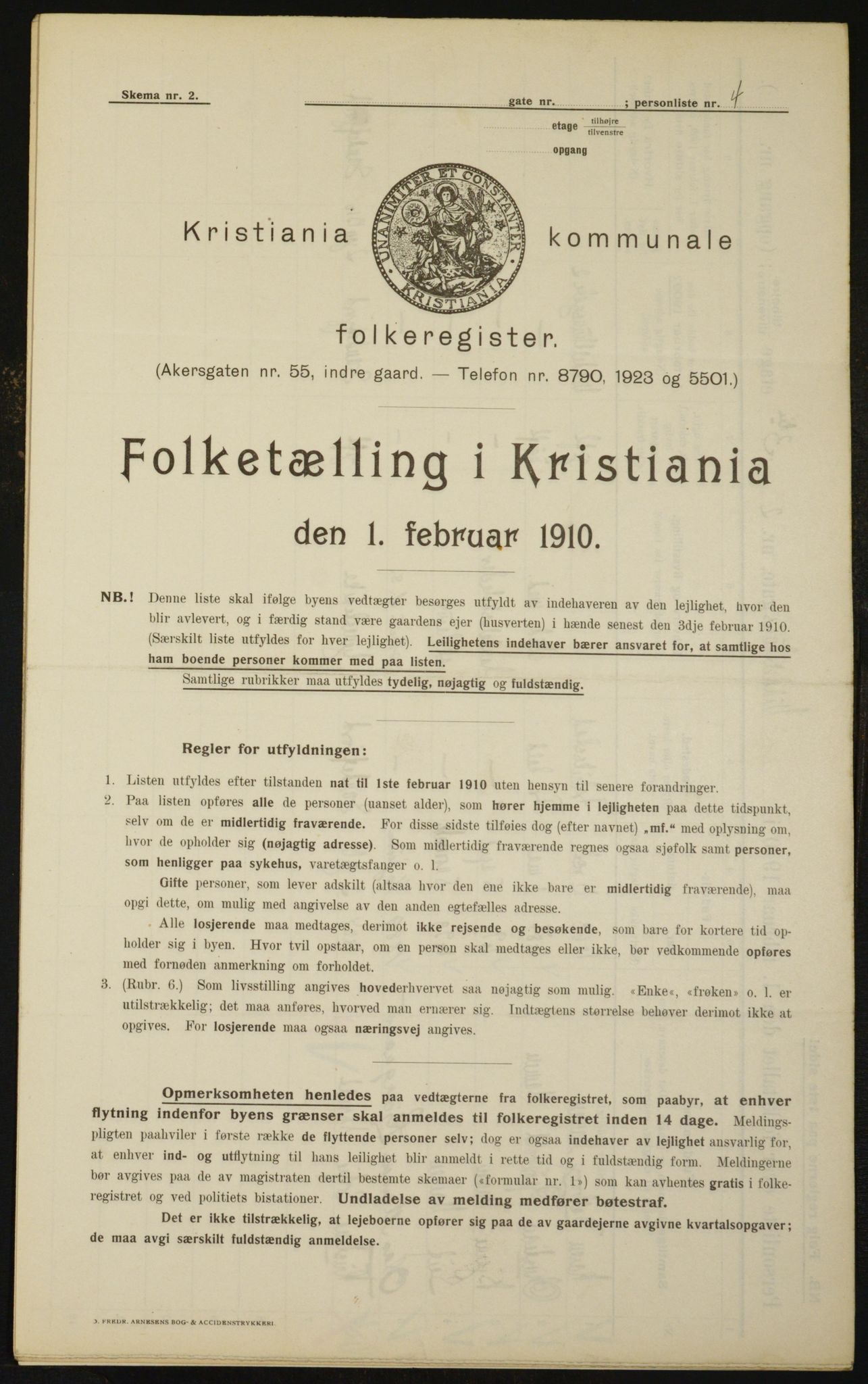 OBA, Municipal Census 1910 for Kristiania, 1910, p. 63215