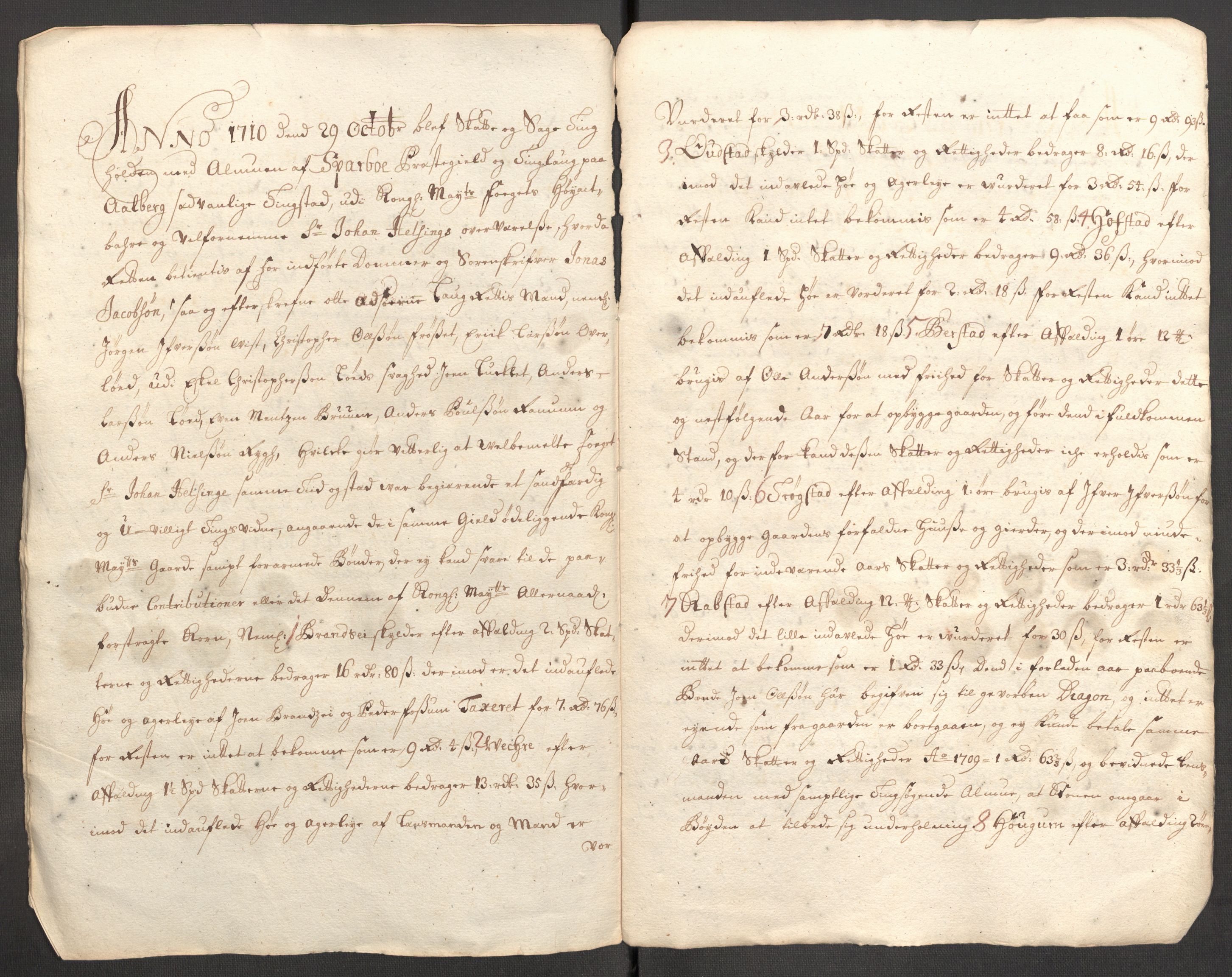 Rentekammeret inntil 1814, Reviderte regnskaper, Fogderegnskap, AV/RA-EA-4092/R63/L4318: Fogderegnskap Inderøy, 1710, p. 241