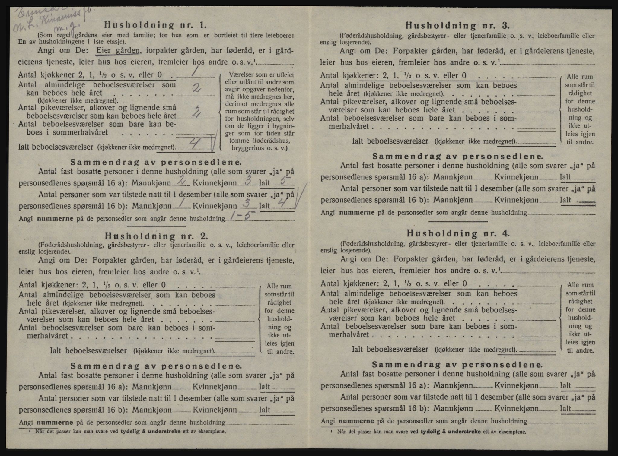 SAT, 1920 census for Geitastrand, 1920, p. 236