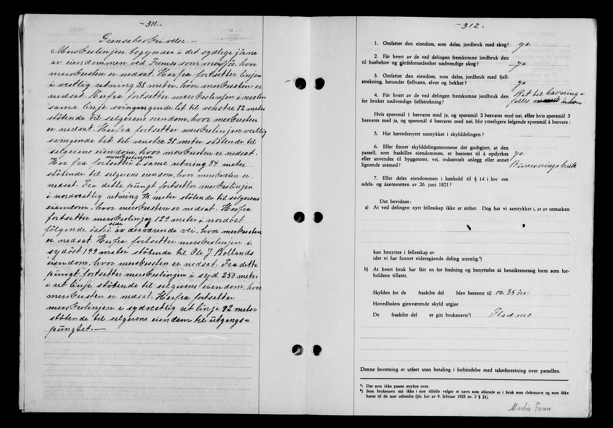 Gauldal sorenskriveri, SAT/A-0014/1/2/2C/L0048: Mortgage book no. 51-52, 1937-1938, p. 311-312, Diary no: : 241/1938