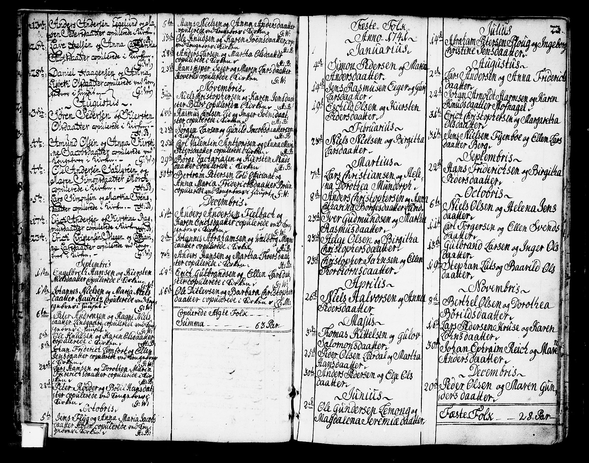 Oslo domkirke Kirkebøker, SAO/A-10752/F/Fa/L0003: Parish register (official) no. 3, 1731-1743, p. 23