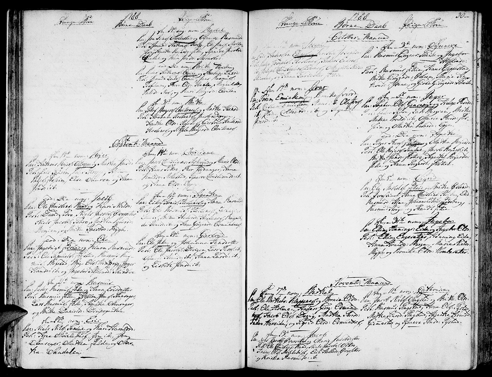 Gloppen sokneprestembete, AV/SAB-A-80101/H/Haa/Haaa/L0005: Parish register (official) no. A 5, 1785-1815, p. 30