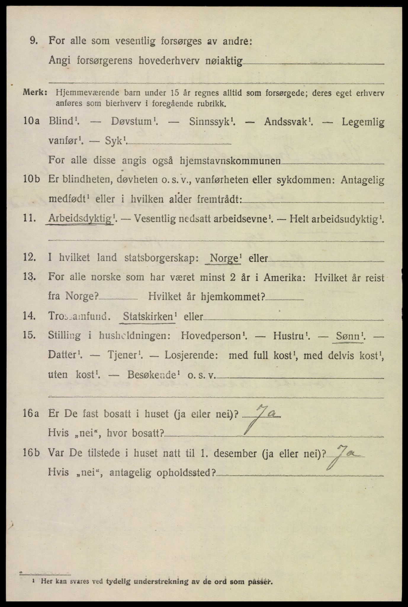 SAK, 1920 census for Vestre Moland, 1920, p. 5180