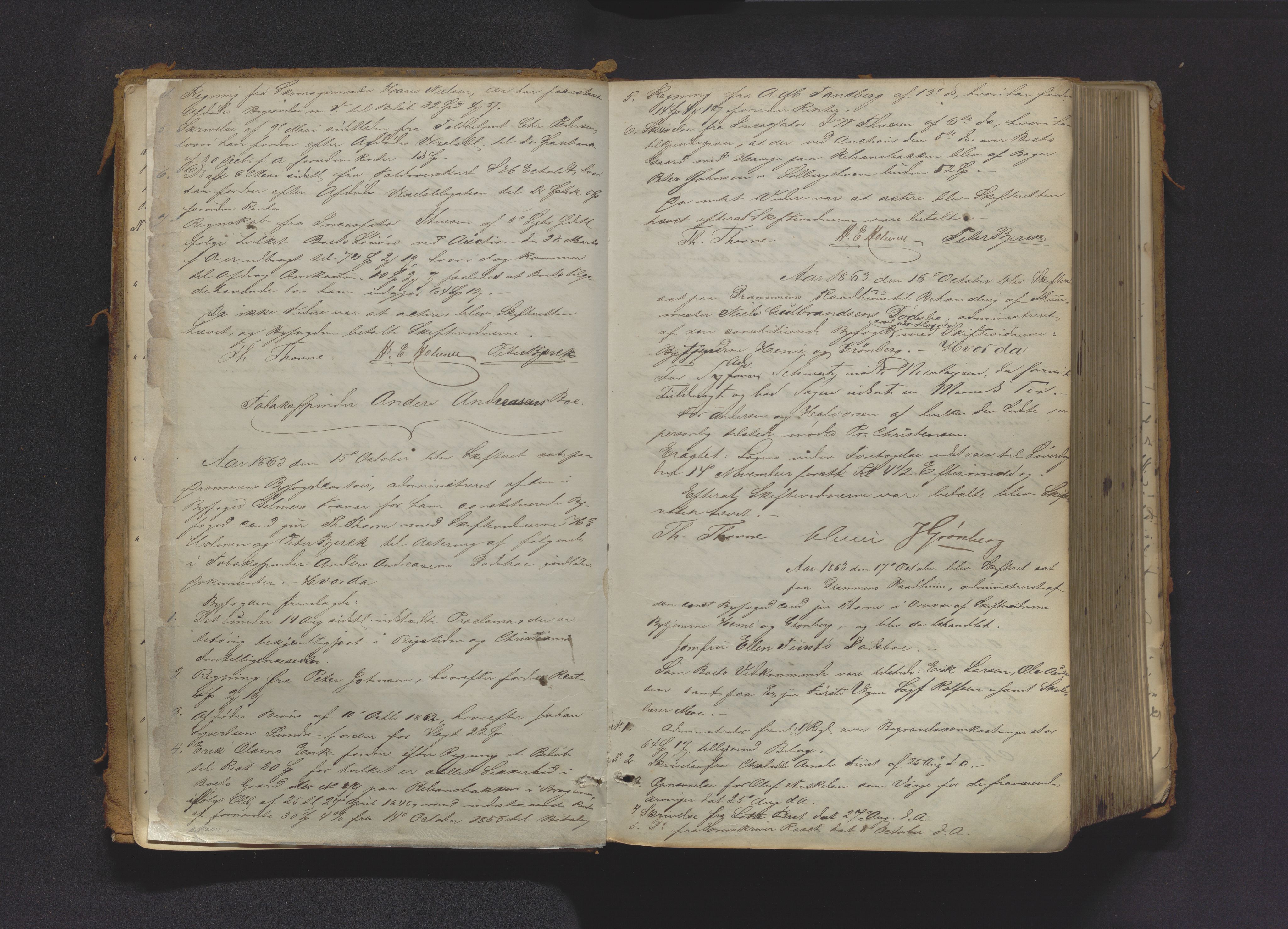 Drammen byfogd, AV/SAKO-A-222/H/Hb/Hbc/L0011: Skifteforhandlingsprotokoll., 1863-1873, p. 10