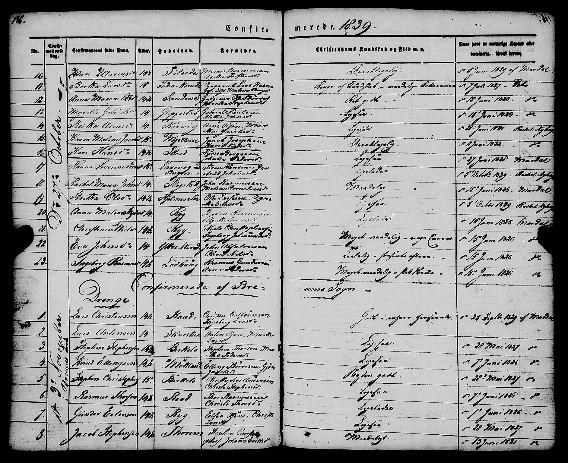 Gloppen sokneprestembete, SAB/A-80101/H/Haa/Haaa/L0008: Parish register (official) no. A 8, 1837-1855, p. 136