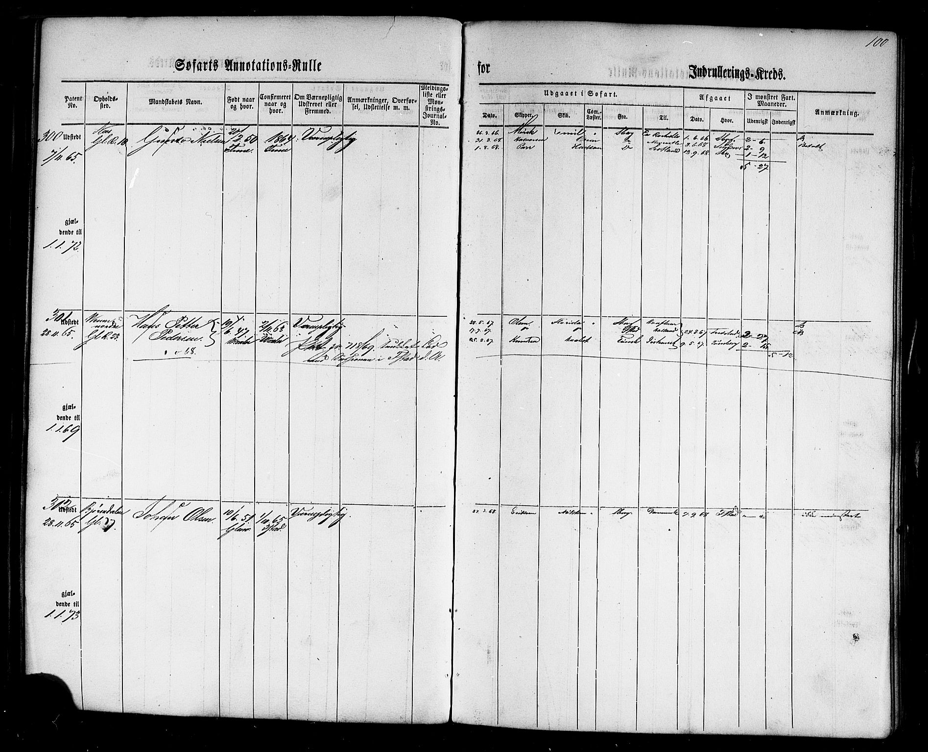 Fredrikstad mønstringskontor, SAO/A-10569b/F/Fc/Fca/L0001: Annotasjonsrulle, 1860-1868, p. 107