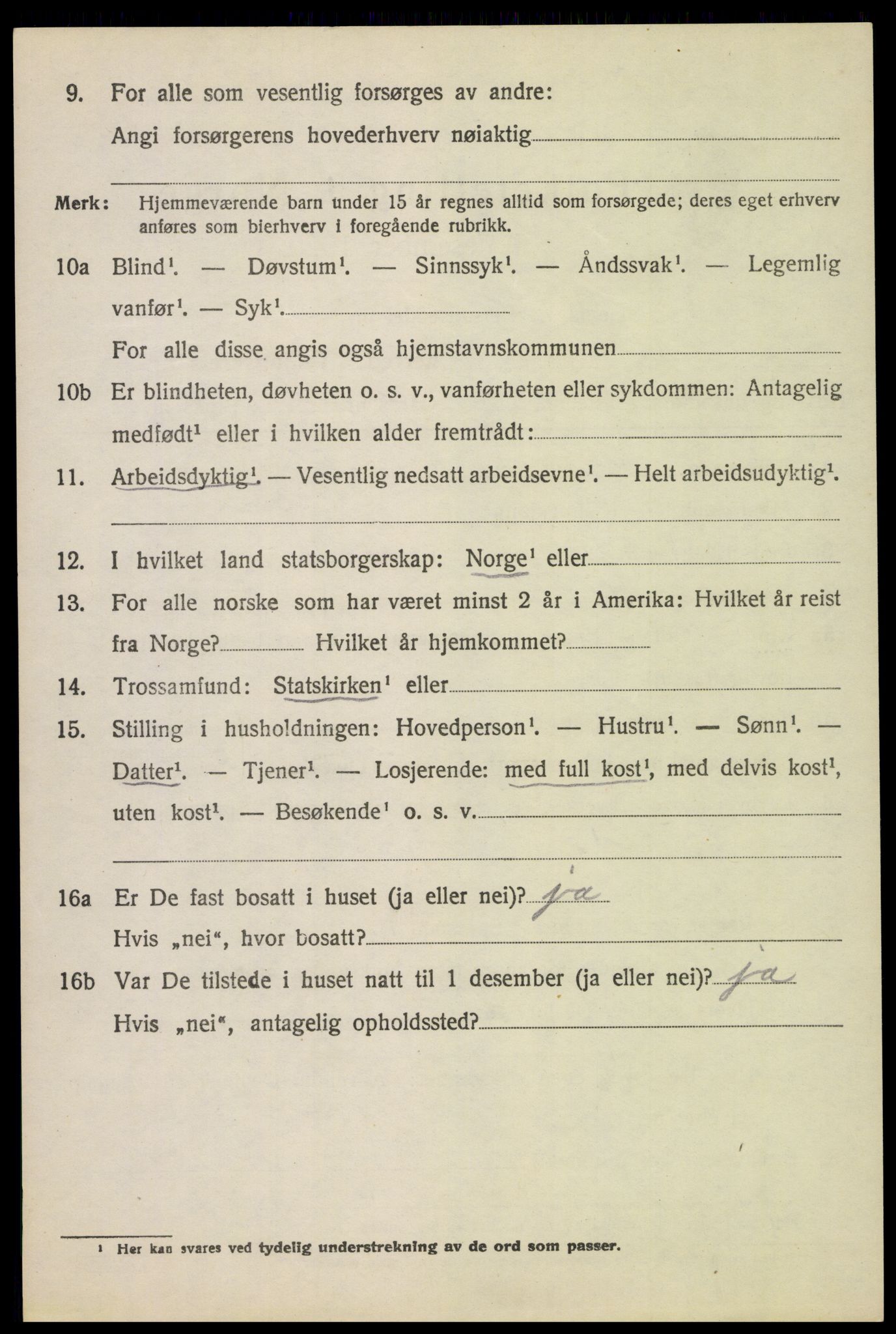 SAH, 1920 census for Nord-Fron, 1920, p. 2661