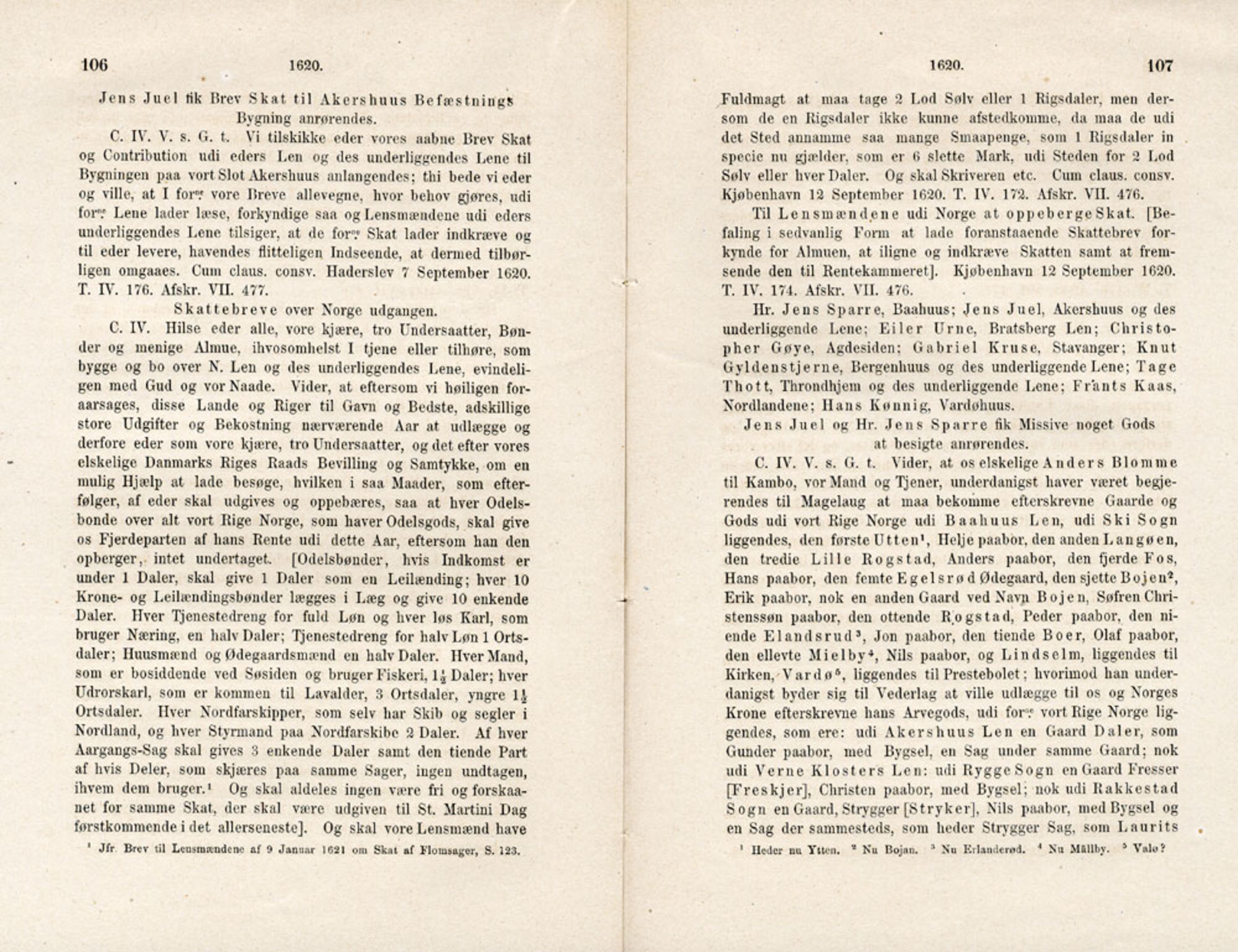 Publikasjoner utgitt av Det Norske Historiske Kildeskriftfond, PUBL/-/-/-: Norske Rigs-Registranter, bind 5, 1619-1627, p. 106-107