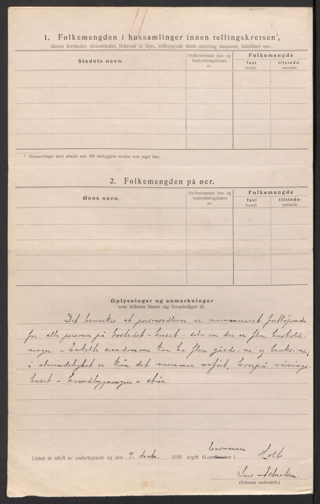 SAK, 1920 census for Holt, 1920, p. 32