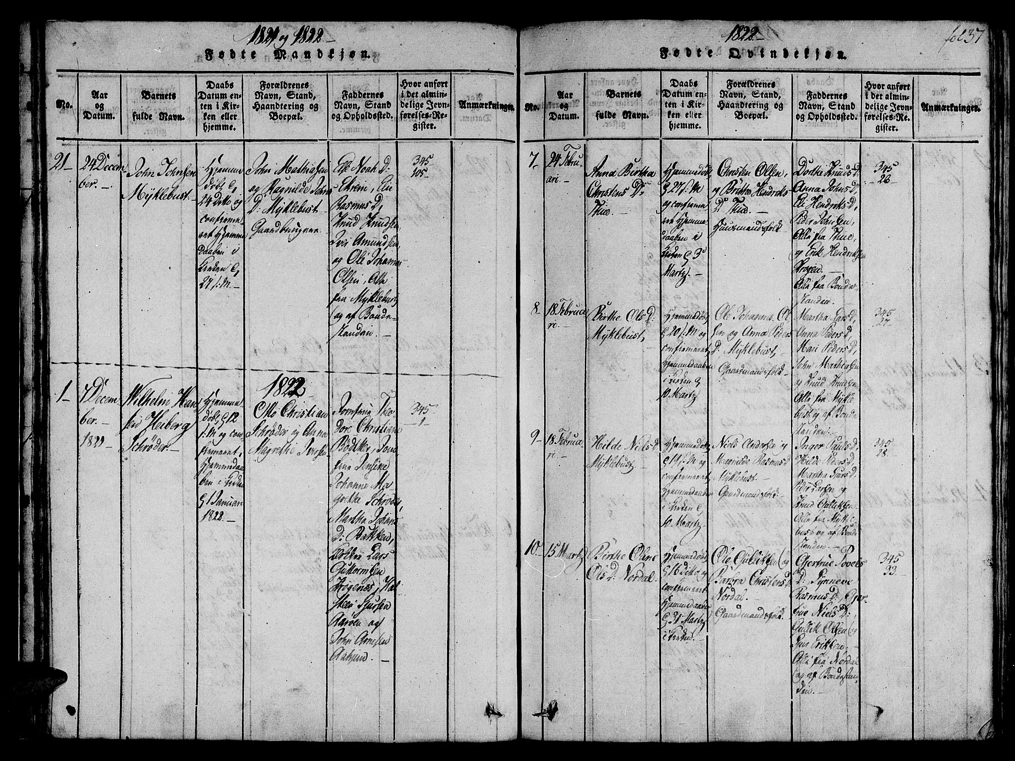 Ministerialprotokoller, klokkerbøker og fødselsregistre - Møre og Romsdal, AV/SAT-A-1454/501/L0004: Parish register (official) no. 501A04, 1816-1831, p. 37