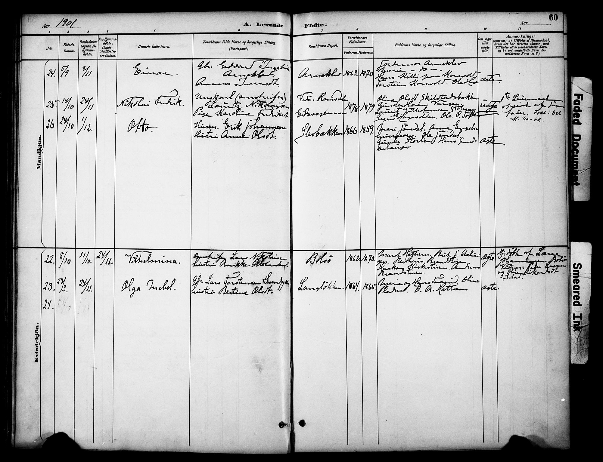 Dovre prestekontor, SAH/PREST-066/H/Ha/Haa/L0003: Parish register (official) no. 3, 1891-1901, p. 60
