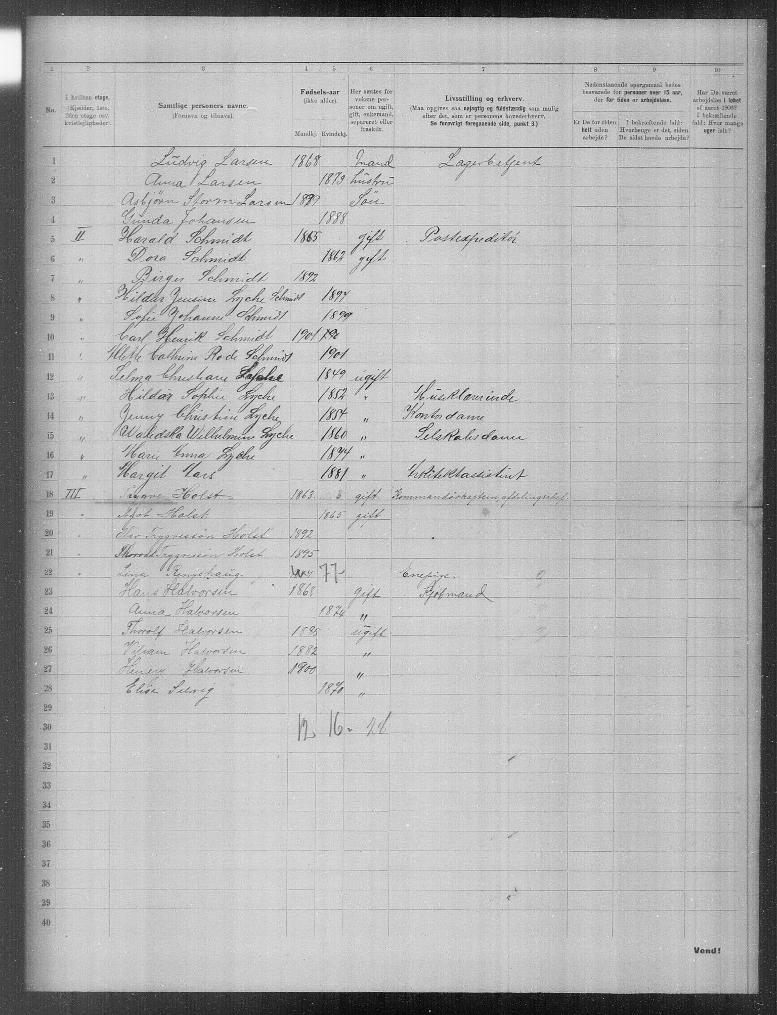 OBA, Municipal Census 1903 for Kristiania, 1903, p. 21176