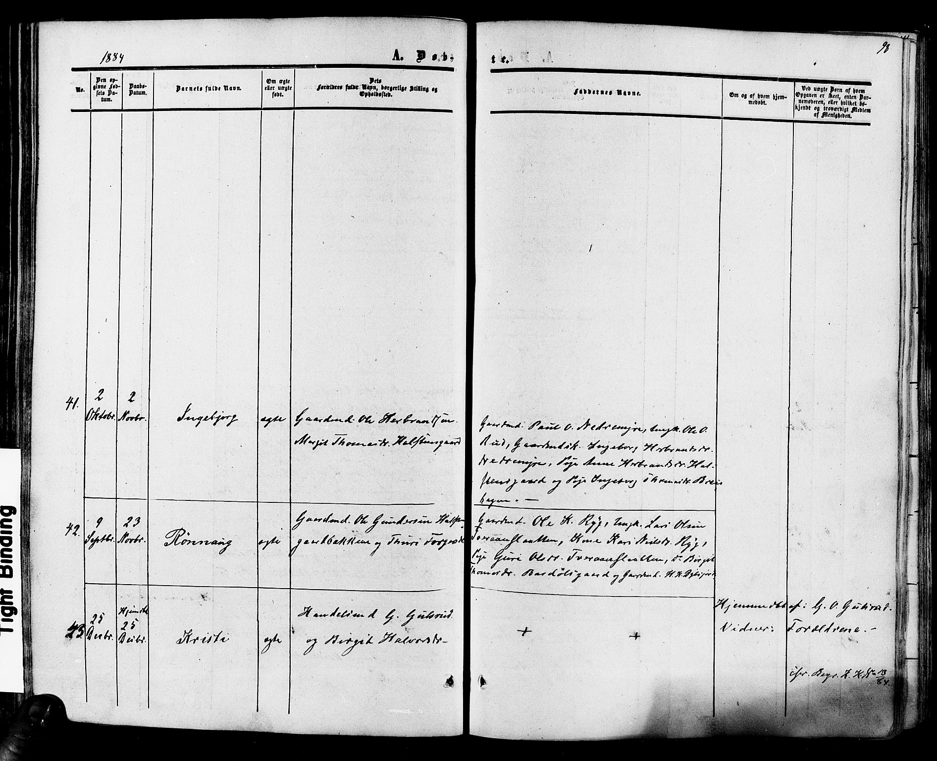 Hol kirkebøker, SAKO/A-227/F/Fa/L0002: Parish register (official) no. I 2, 1870-1886, p. 98