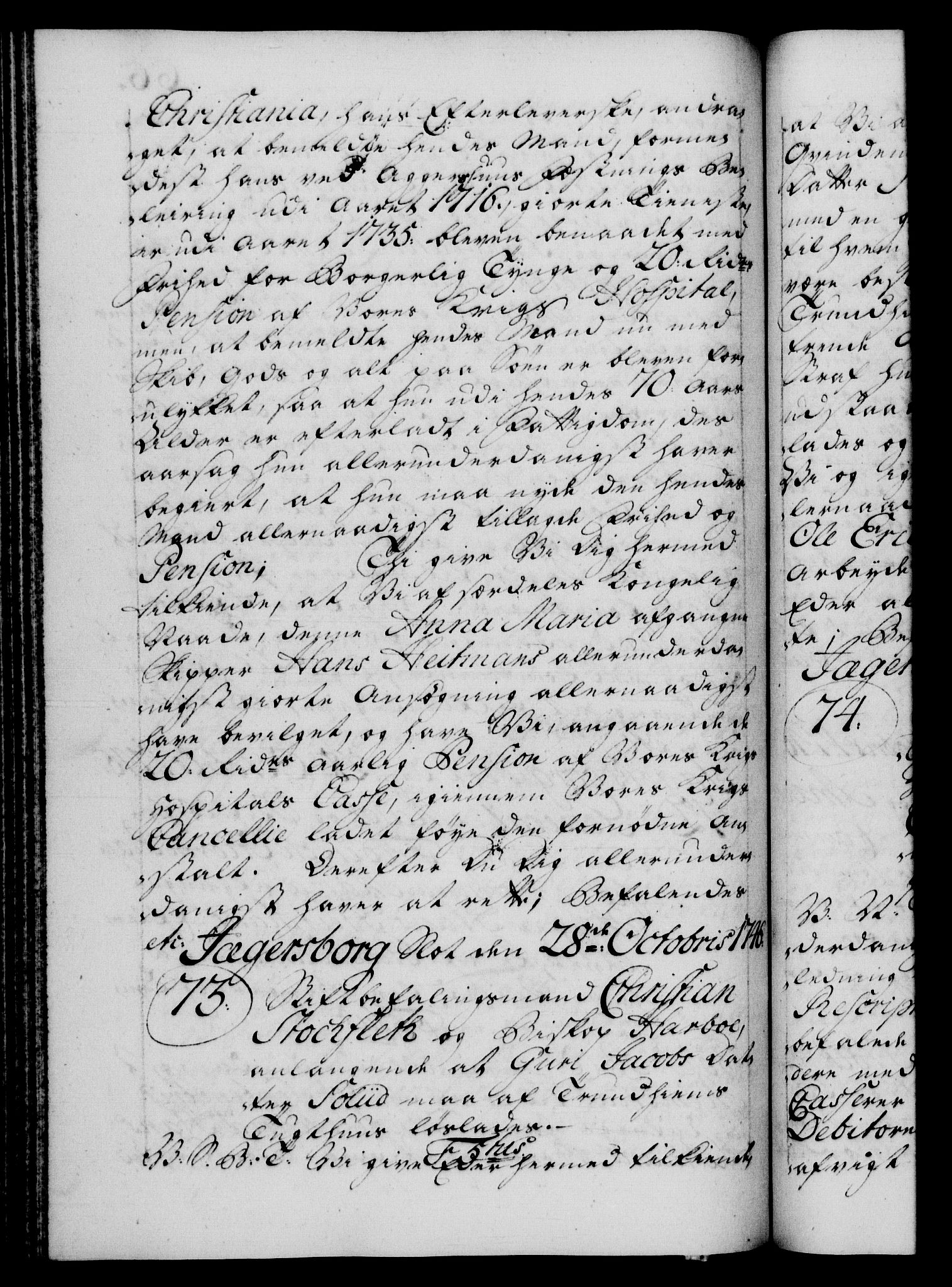 Danske Kanselli 1572-1799, AV/RA-EA-3023/F/Fc/Fca/Fcab/L0031: Norske tegnelser, 1746-1748, p. 66b