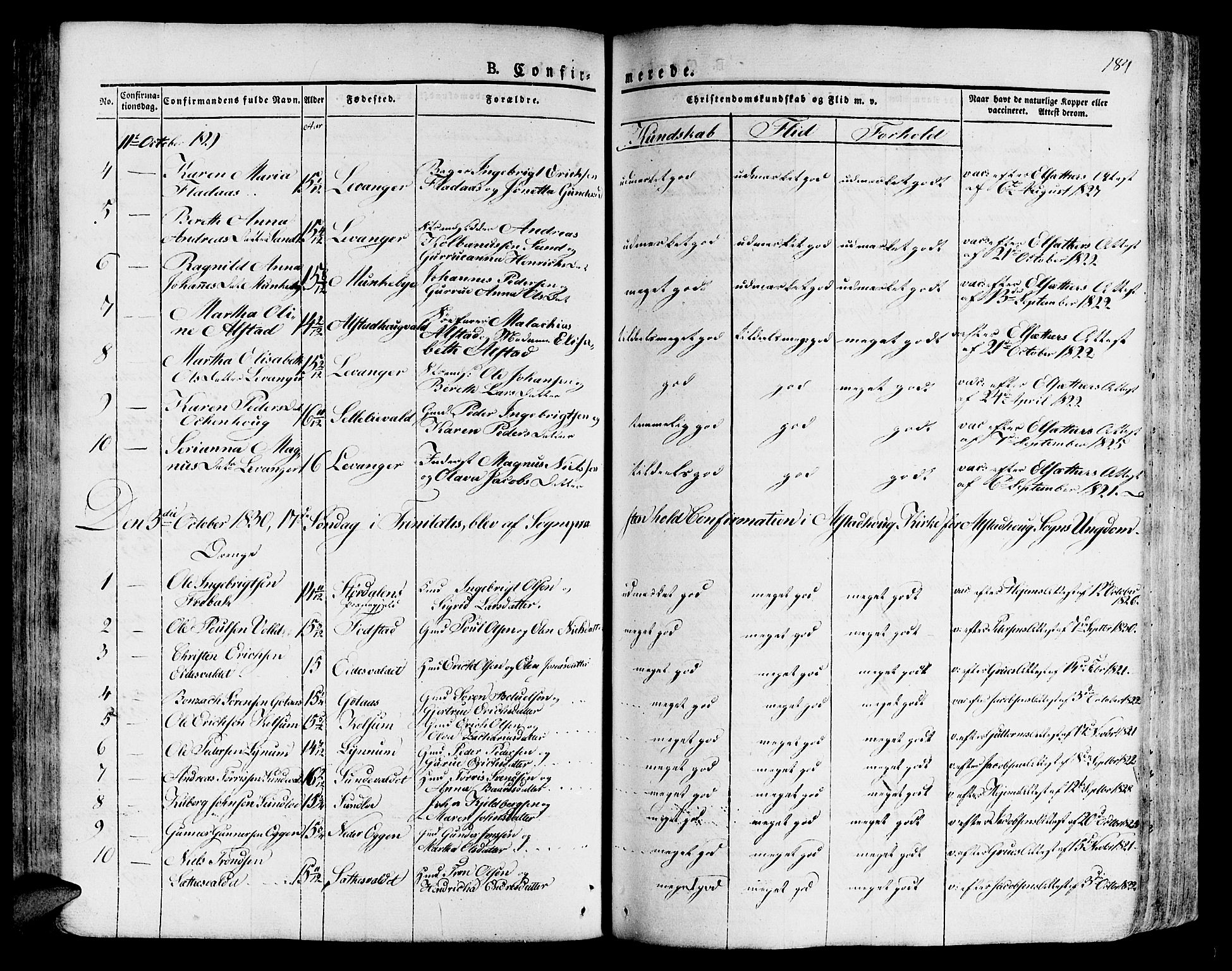 Ministerialprotokoller, klokkerbøker og fødselsregistre - Nord-Trøndelag, SAT/A-1458/717/L0152: Parish register (official) no. 717A05 /1, 1825-1836, p. 184