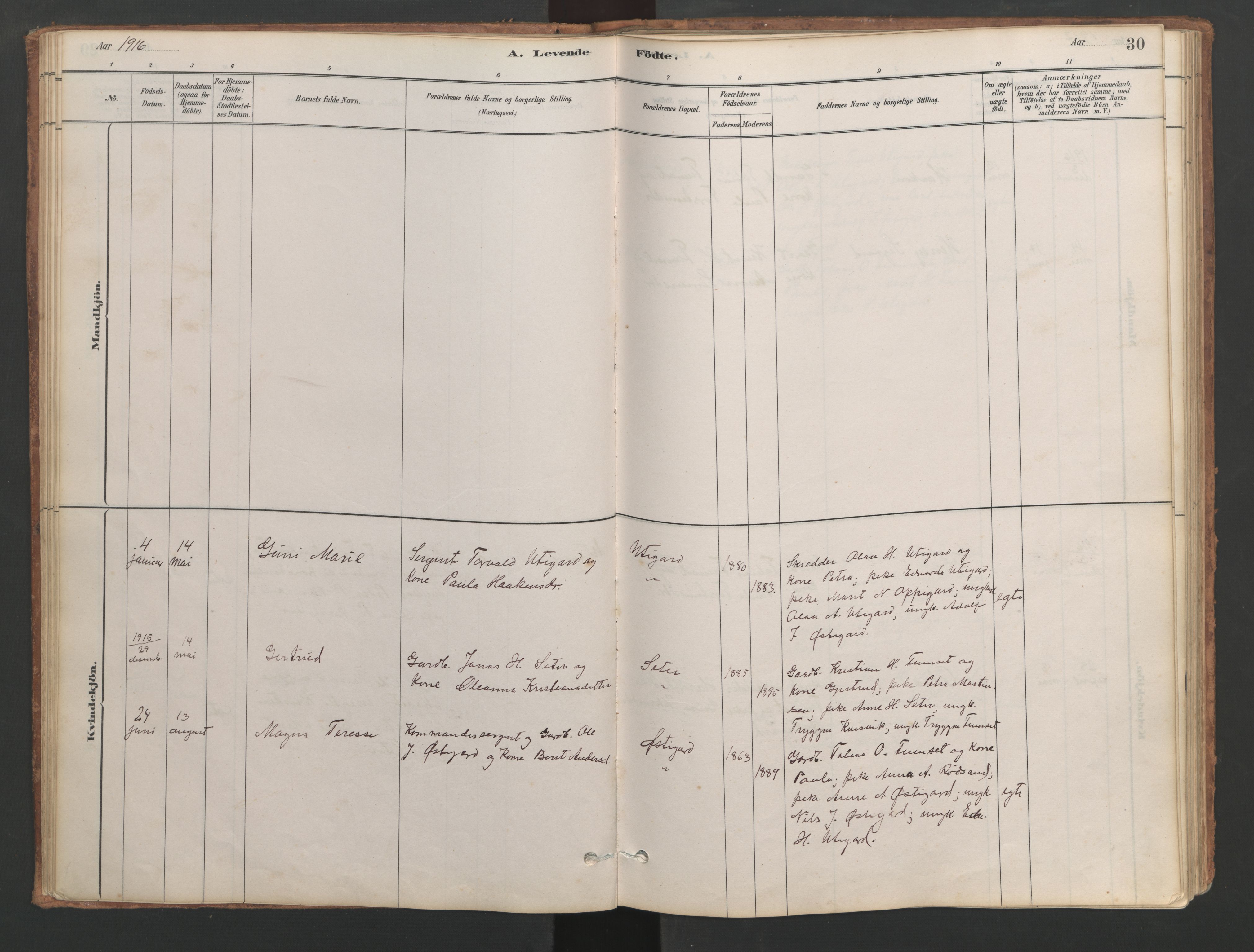 Ministerialprotokoller, klokkerbøker og fødselsregistre - Møre og Romsdal, AV/SAT-A-1454/553/L0642: Parish register (copy) no. 553C01, 1880-1968, p. 30