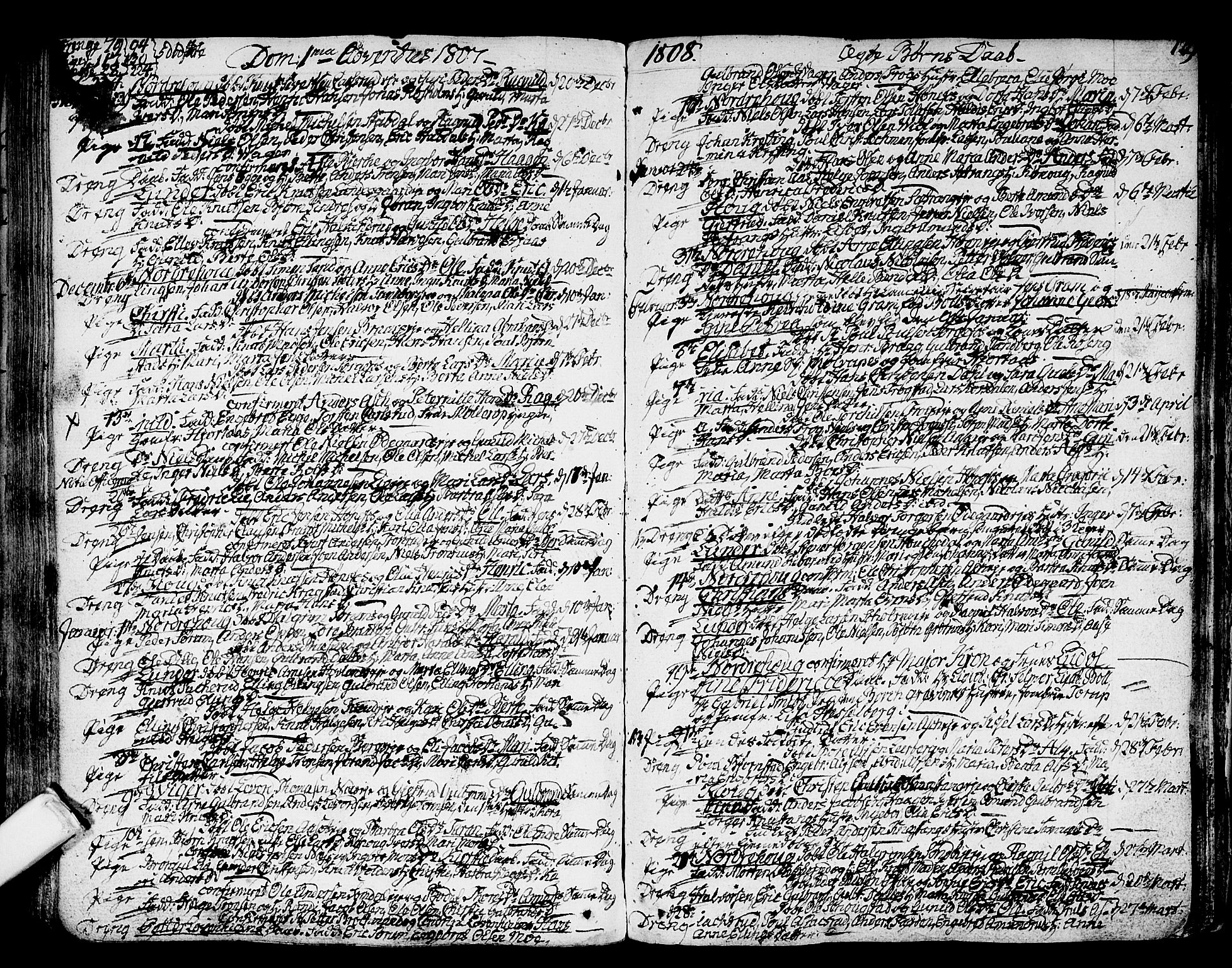 Norderhov kirkebøker, SAKO/A-237/F/Fa/L0006: Parish register (official) no. 6, 1789-1811, p. 129