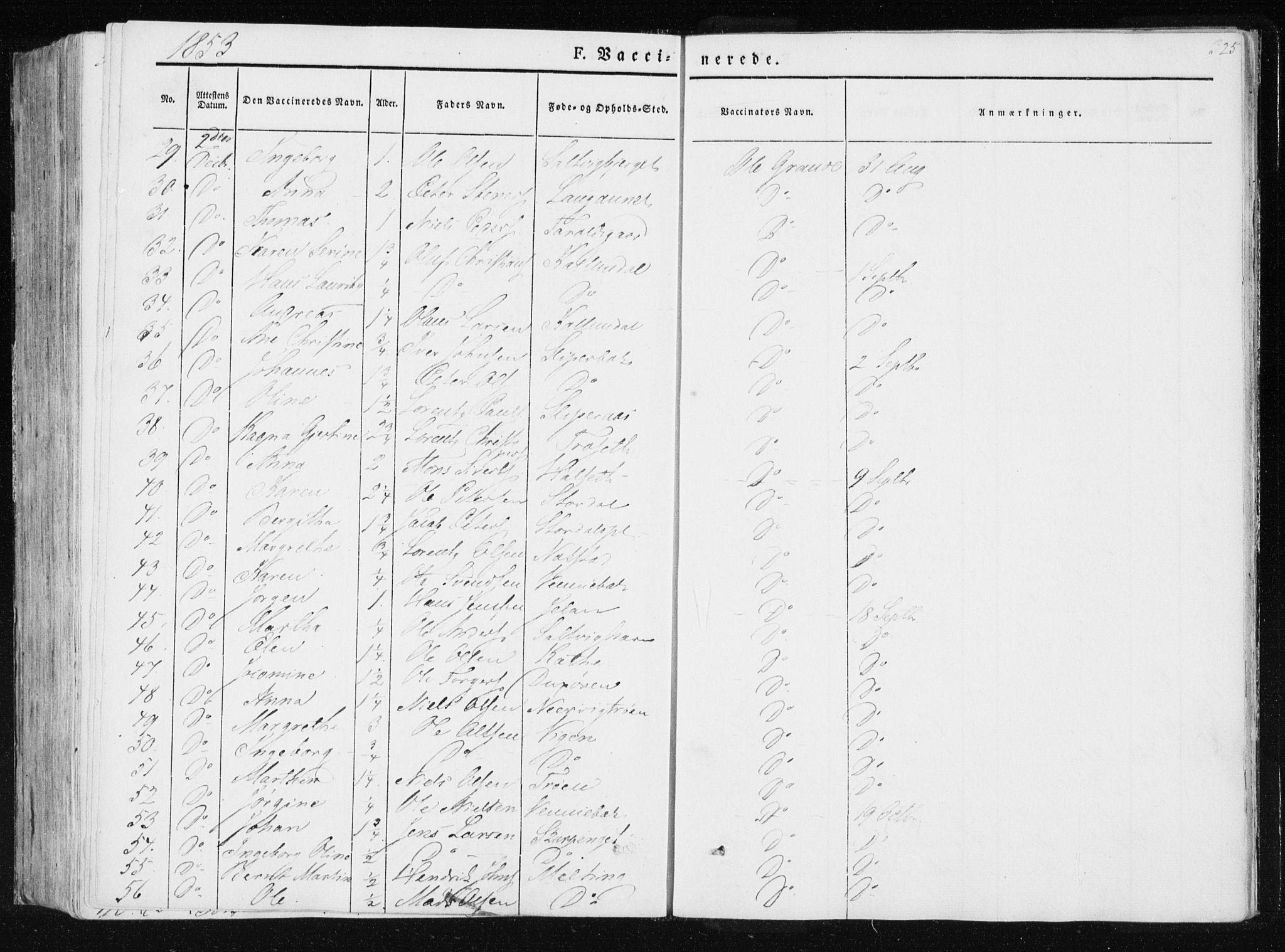 Ministerialprotokoller, klokkerbøker og fødselsregistre - Nord-Trøndelag, AV/SAT-A-1458/733/L0323: Parish register (official) no. 733A02, 1843-1870, p. 325