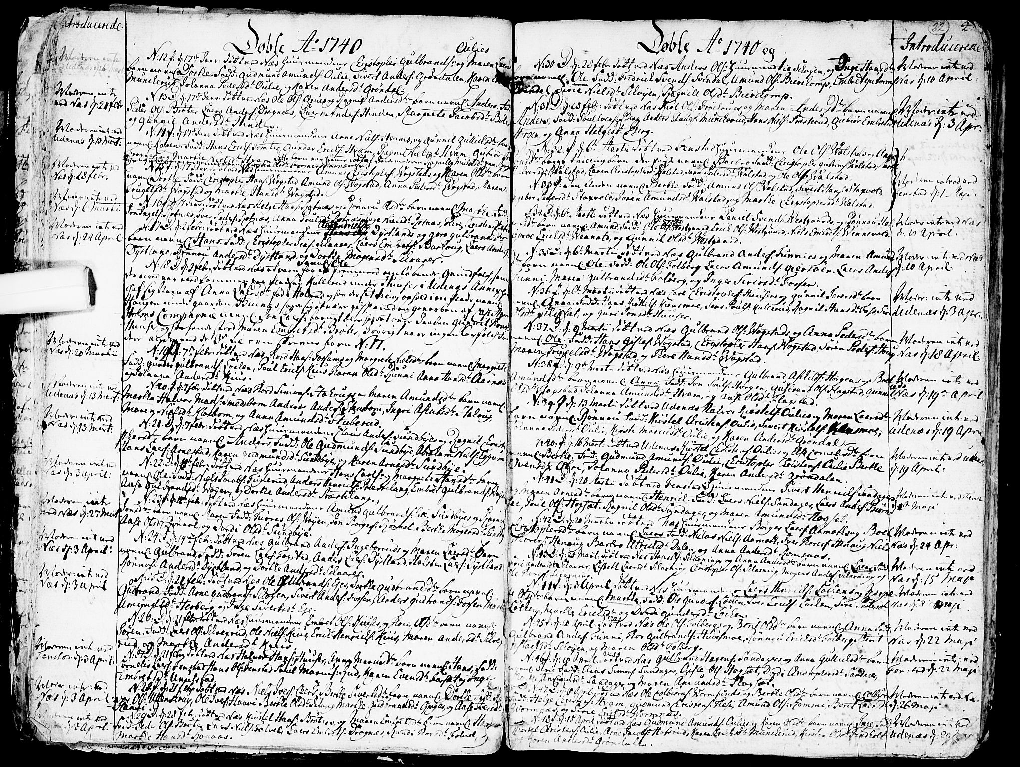 Nes prestekontor Kirkebøker, AV/SAO-A-10410/F/Fa/L0003: Parish register (official) no. I 3, 1734-1781, p. 22