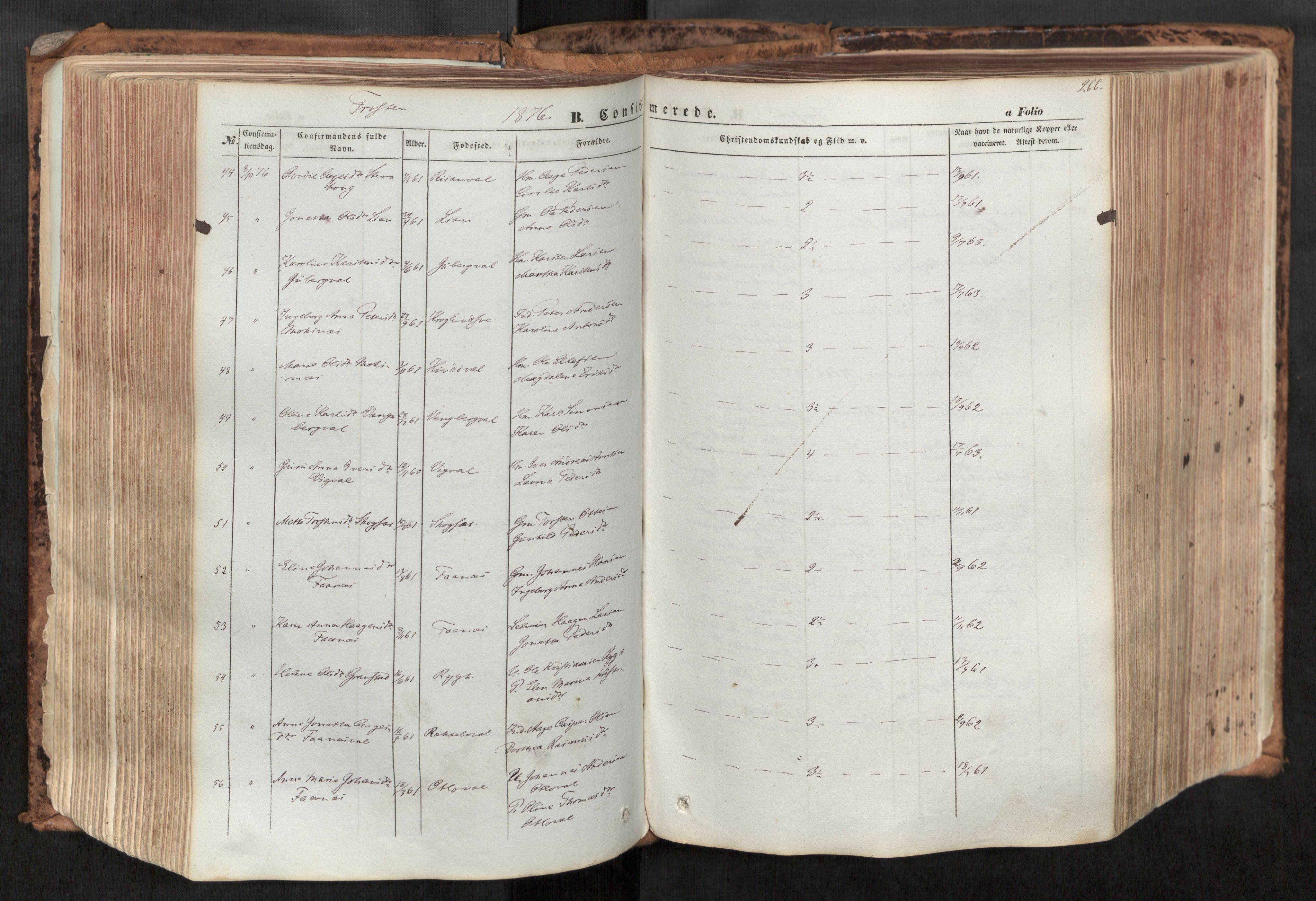 Ministerialprotokoller, klokkerbøker og fødselsregistre - Nord-Trøndelag, SAT/A-1458/713/L0116: Parish register (official) no. 713A07, 1850-1877, p. 266
