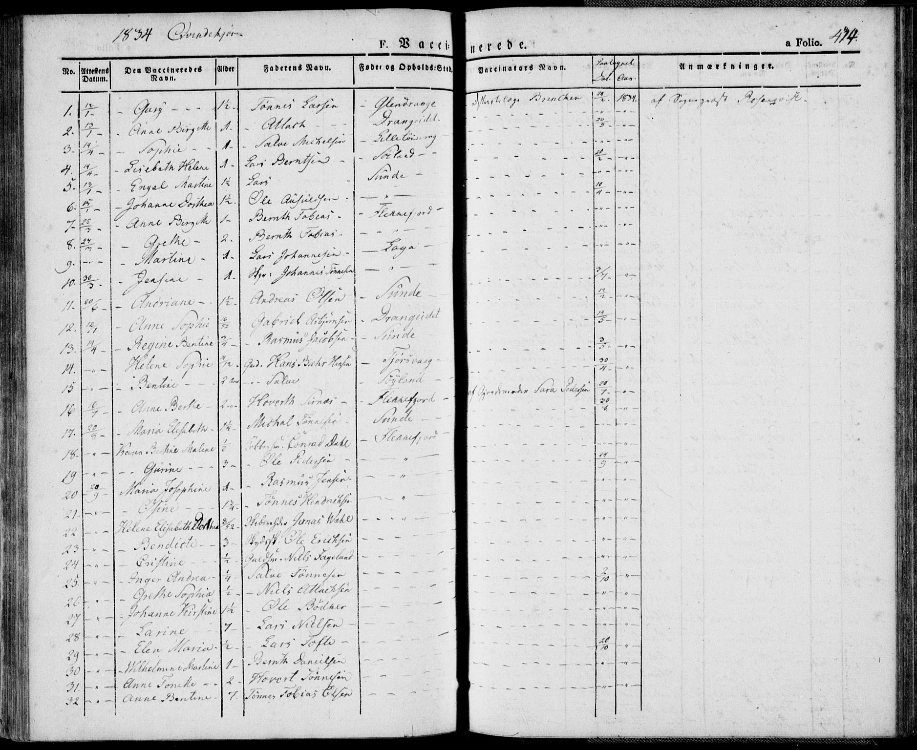 Flekkefjord sokneprestkontor, AV/SAK-1111-0012/F/Fa/Fac/L0003: Parish register (official) no. A 3, 1826-1841, p. 434b