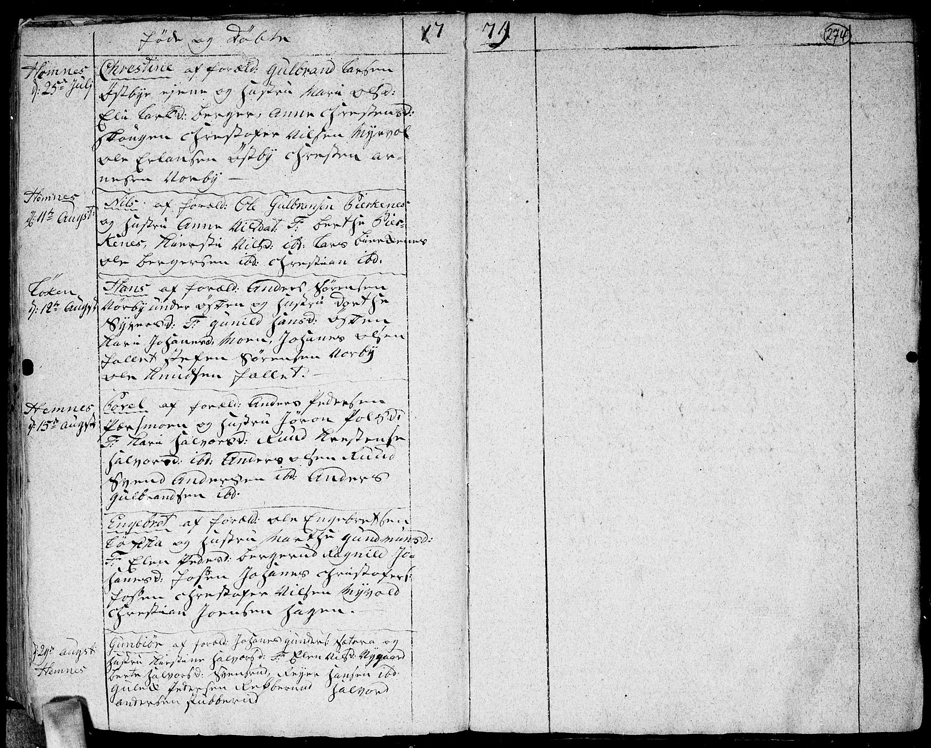 Høland prestekontor Kirkebøker, AV/SAO-A-10346a/F/Fa/L0004: Parish register (official) no. I 4, 1757-1780, p. 274