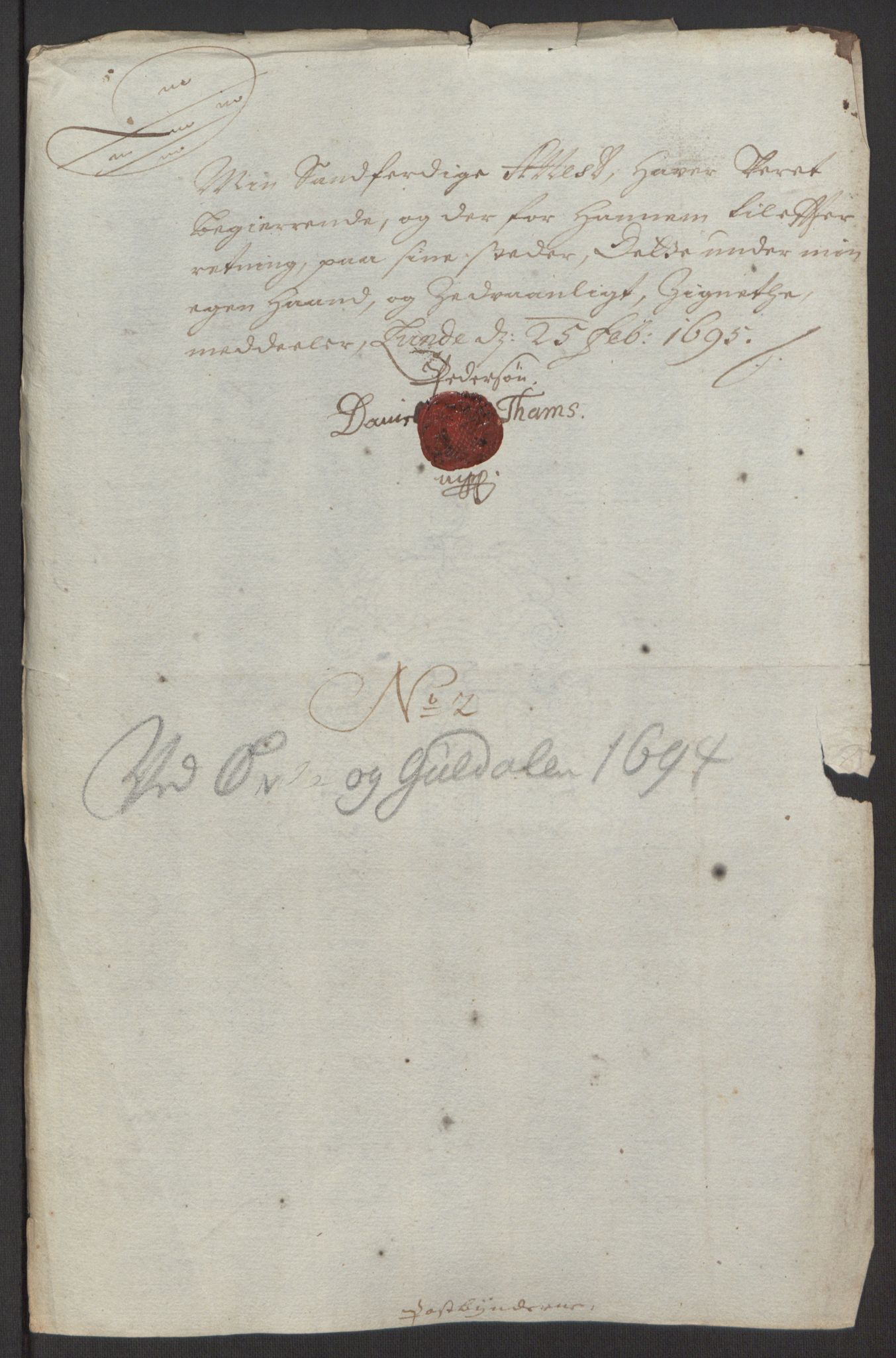 Rentekammeret inntil 1814, Reviderte regnskaper, Fogderegnskap, RA/EA-4092/R60/L3944: Fogderegnskap Orkdal og Gauldal, 1694, p. 417