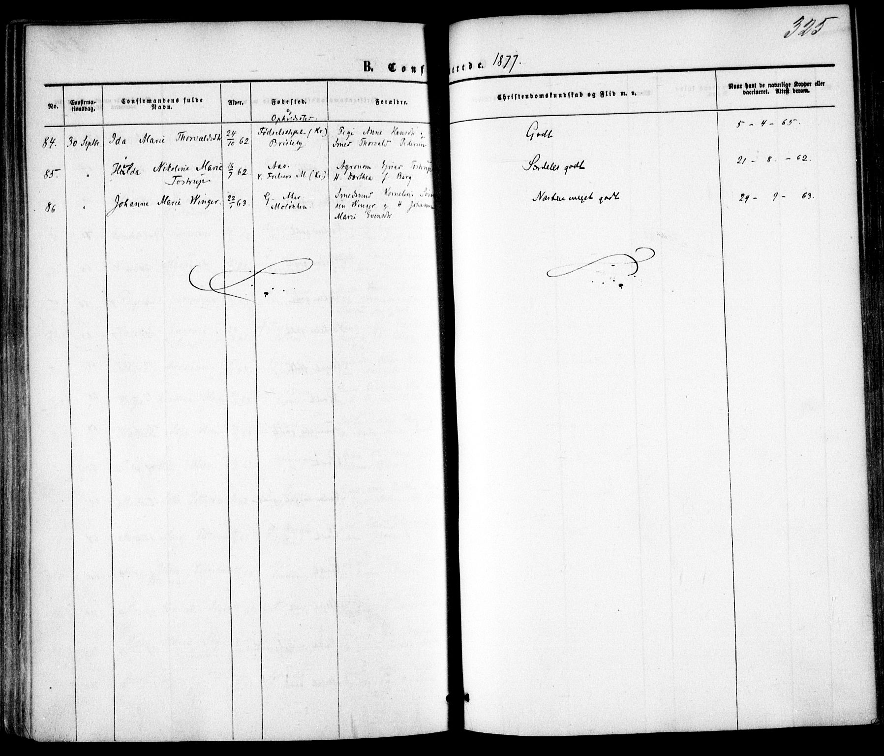 Vestre Aker prestekontor Kirkebøker, AV/SAO-A-10025/F/Fa/L0004: Parish register (official) no. 4, 1857-1877, p. 325