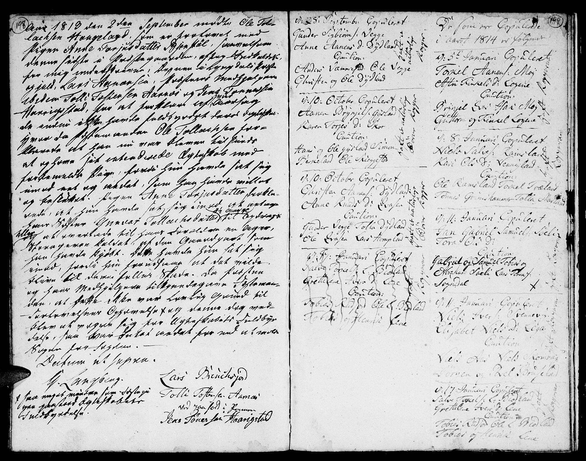 Lyngdal sokneprestkontor, AV/SAK-1111-0029/F/Fa/Fac/L0002: Parish register (official) no. A 2, 1727-1815, p. 198-199